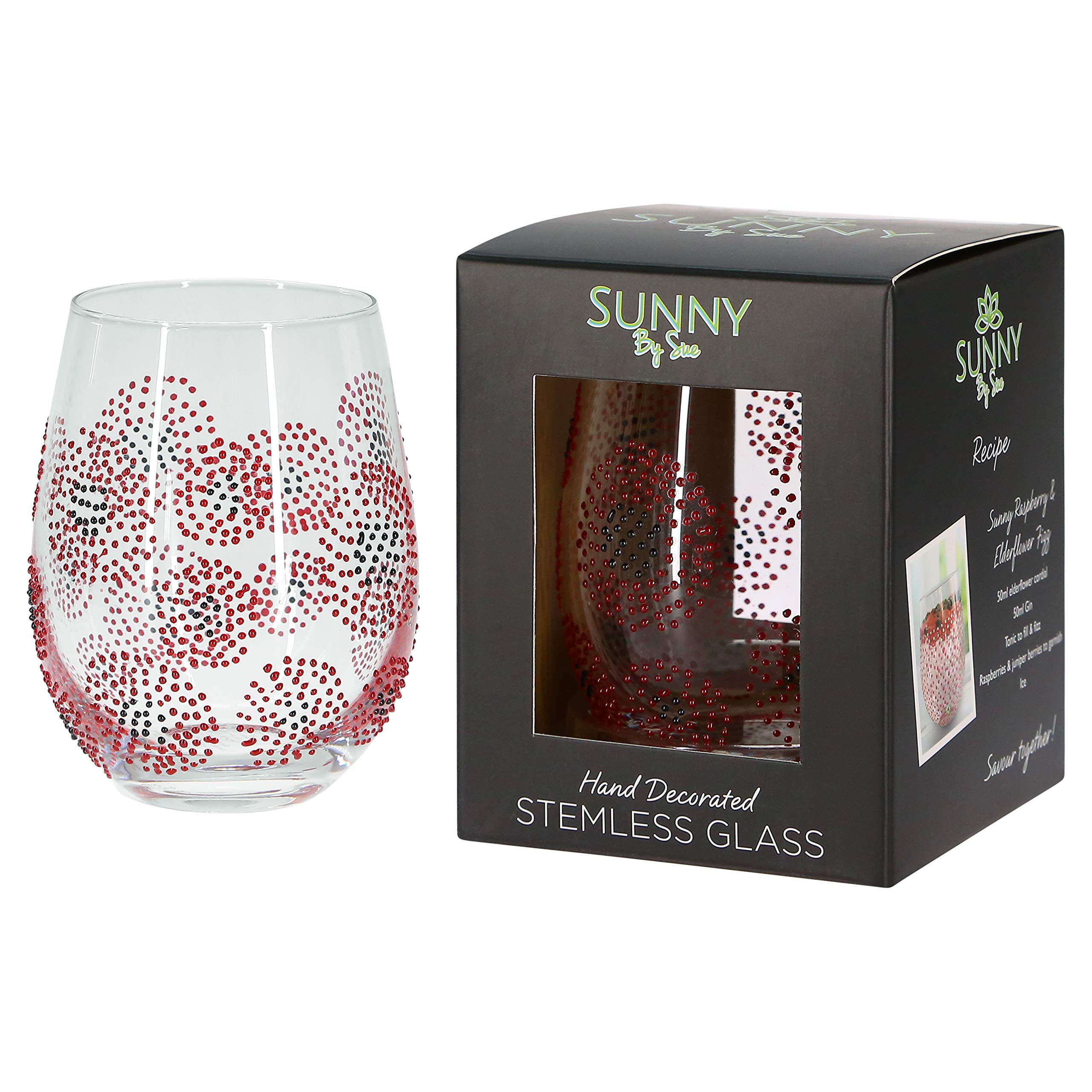 Sunny By Sue Red Sbs088 Stemless, Glass