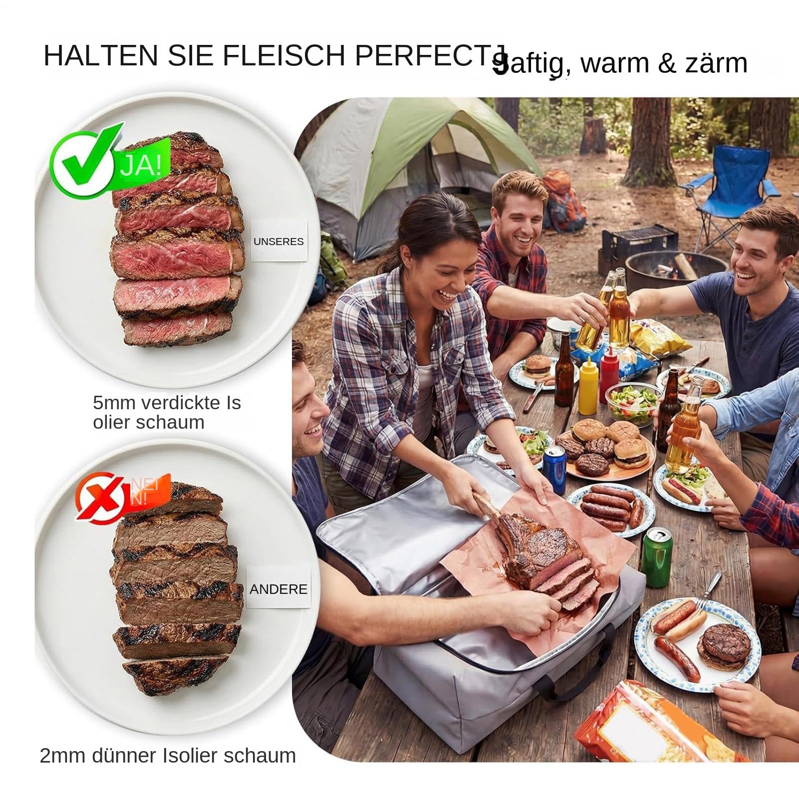 Generisch do grillowania – BBQ Juicy Flavor Locking Wrap, brykiet wieprzowy do opiekania, ratowania wilgoci, do kuchni, na imprezę, do restauracji, na kemping, urodziny