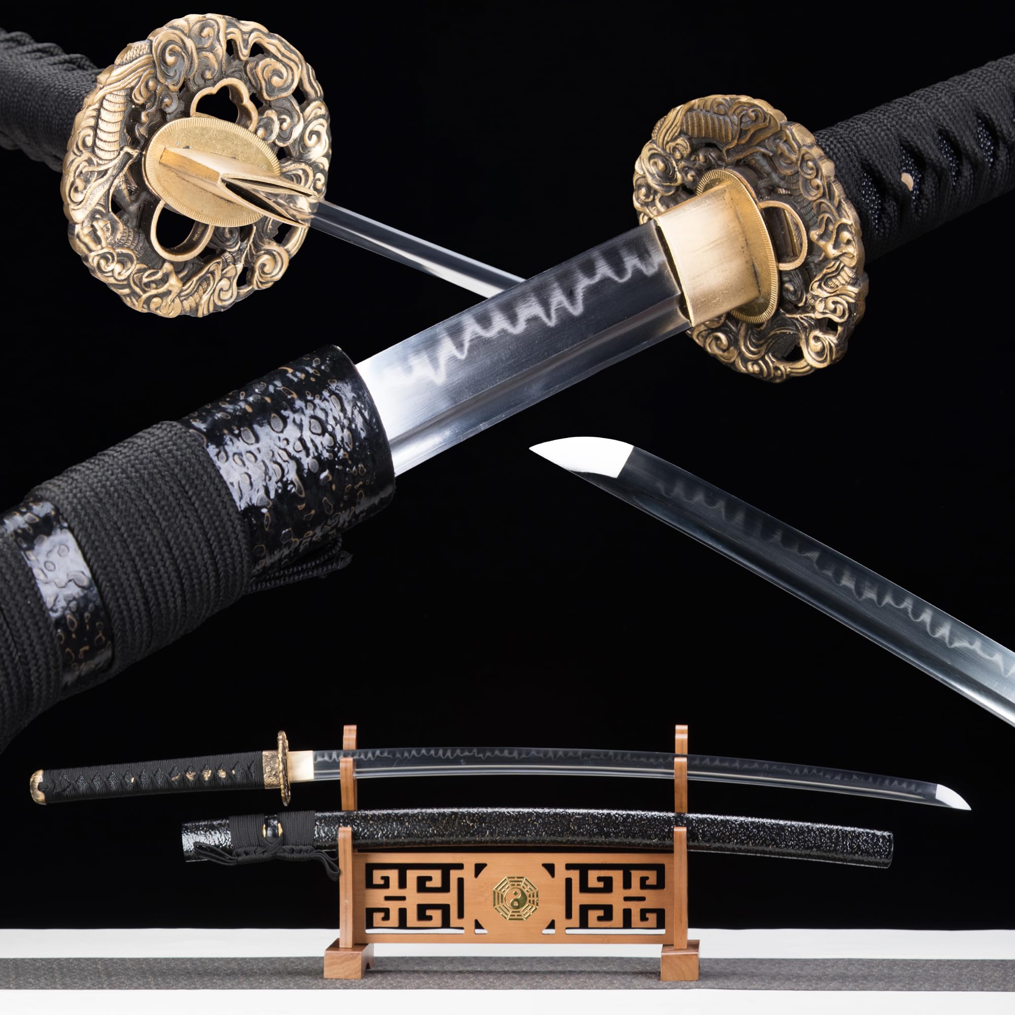 Real Katana Sword Sharp - Samurai Swords are a Unique Gift for Men - Full Tang High Carbon Steel Sword Blade Makes a Memorable for Martial Arts Enthusiasts or Sword Collectors