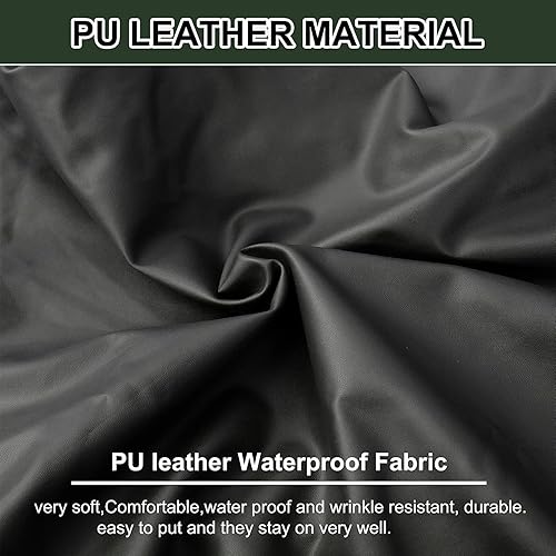 Miniatura 2 de Funda de piel sintética para silla de club, 2 piezas, funda para silla de bañera, impermeable, elástica, antideslizante, funda de sofá semicircular,