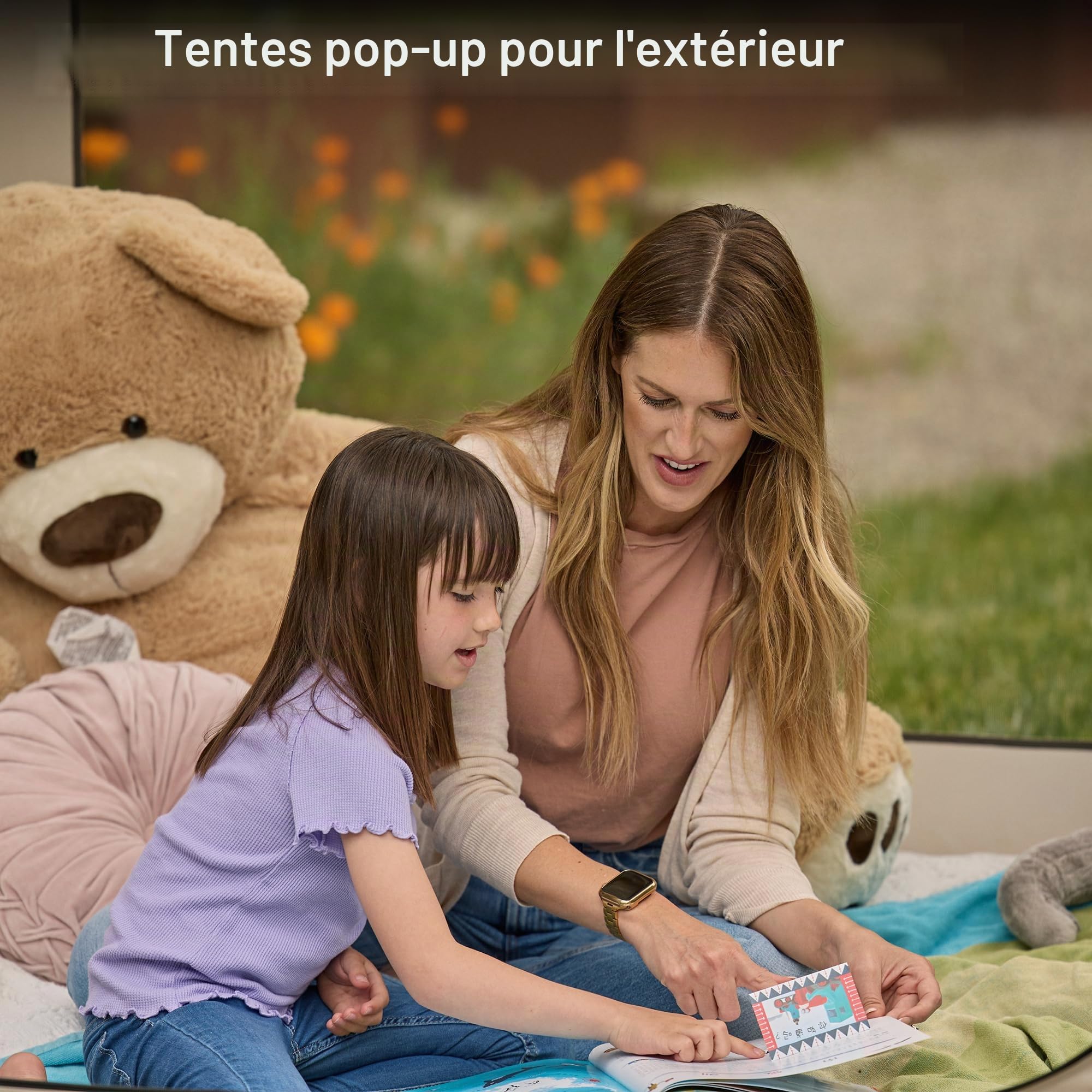 East Oak Tonnelle Pliante 1,2x1,2M, Pop-up Gazebo pour 1-2 Personnes, Barnum Pliant de Jardin, Igloo Exterieur, Protection UPF 50+, Ventilation à 360°, Anti-moustiques, avec Sac de Transport