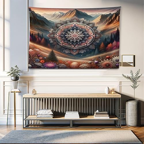 Miniatura 206 de Ambesonne Tapiz de naturaleza, silueta de oso salvaje en el bosque de la selva en la noche oscura, ilustración para colgar en la pared para Verde