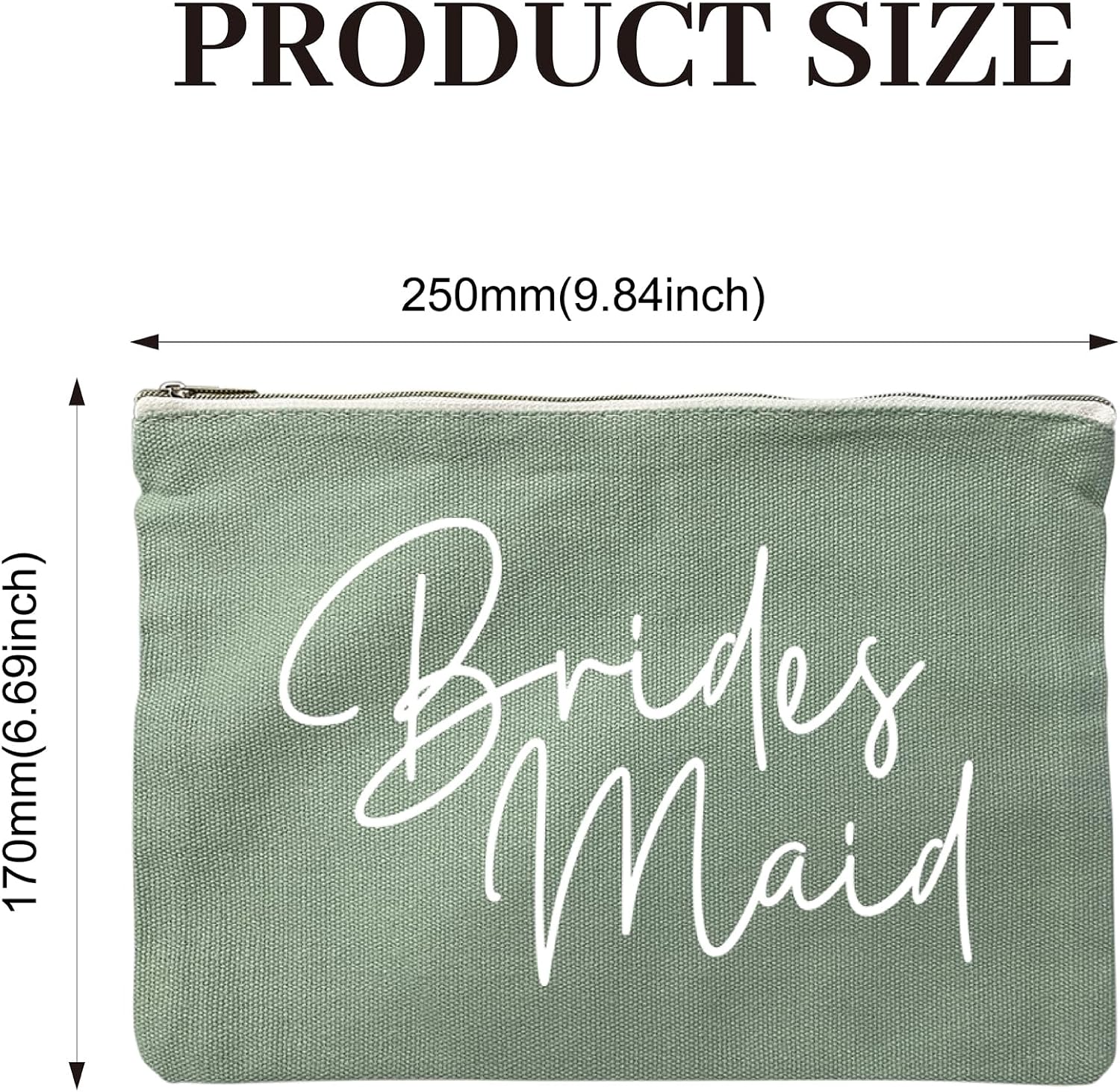 LADY&HOME Bridesmaid Makeup Bag Bride Vibe Team Bride Makeup Bag Wedding Party Cosmetic Bag Bridesmaid Proposal Gifts for Bridal Shower,Wedding,Bachelorette
