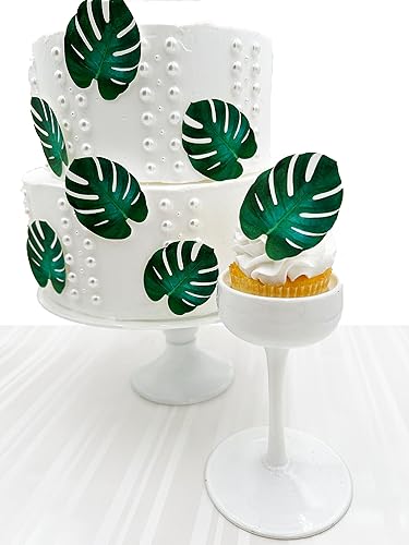 Miniatura 9 de Obleas comestibles de hojas de Monstera de tamaño pequeño, hechas a mano en los Estados Unidos, decoración para tartas y cupcakes