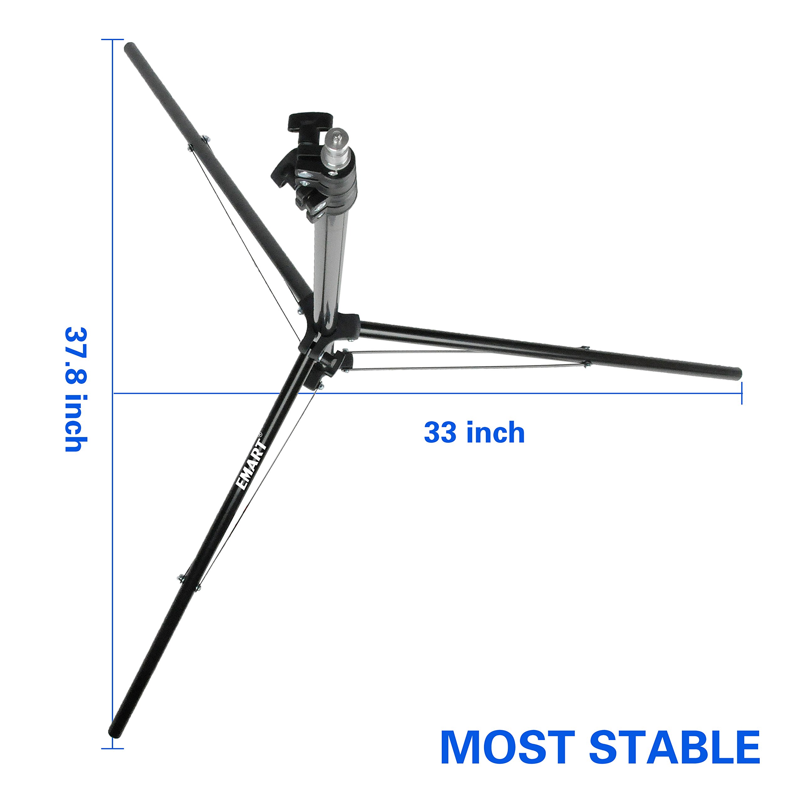 EMART 2,6 m, statyw ze stopu aluminium, 2 sztuki | Gwint 1/4", światło fotograficzne, parasol fotograficzny, softbox, kamera sportowa