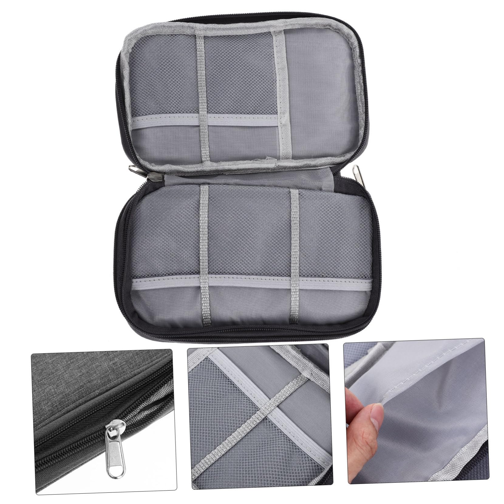 5 Stück Multifunktionale Kabel Organizer Tasche Elektronik Zubehör Aufbewahrung Reisebeutel mit Robustem Verschleißfestem Material Doppelter Schutz für Powerbank USB Kabel