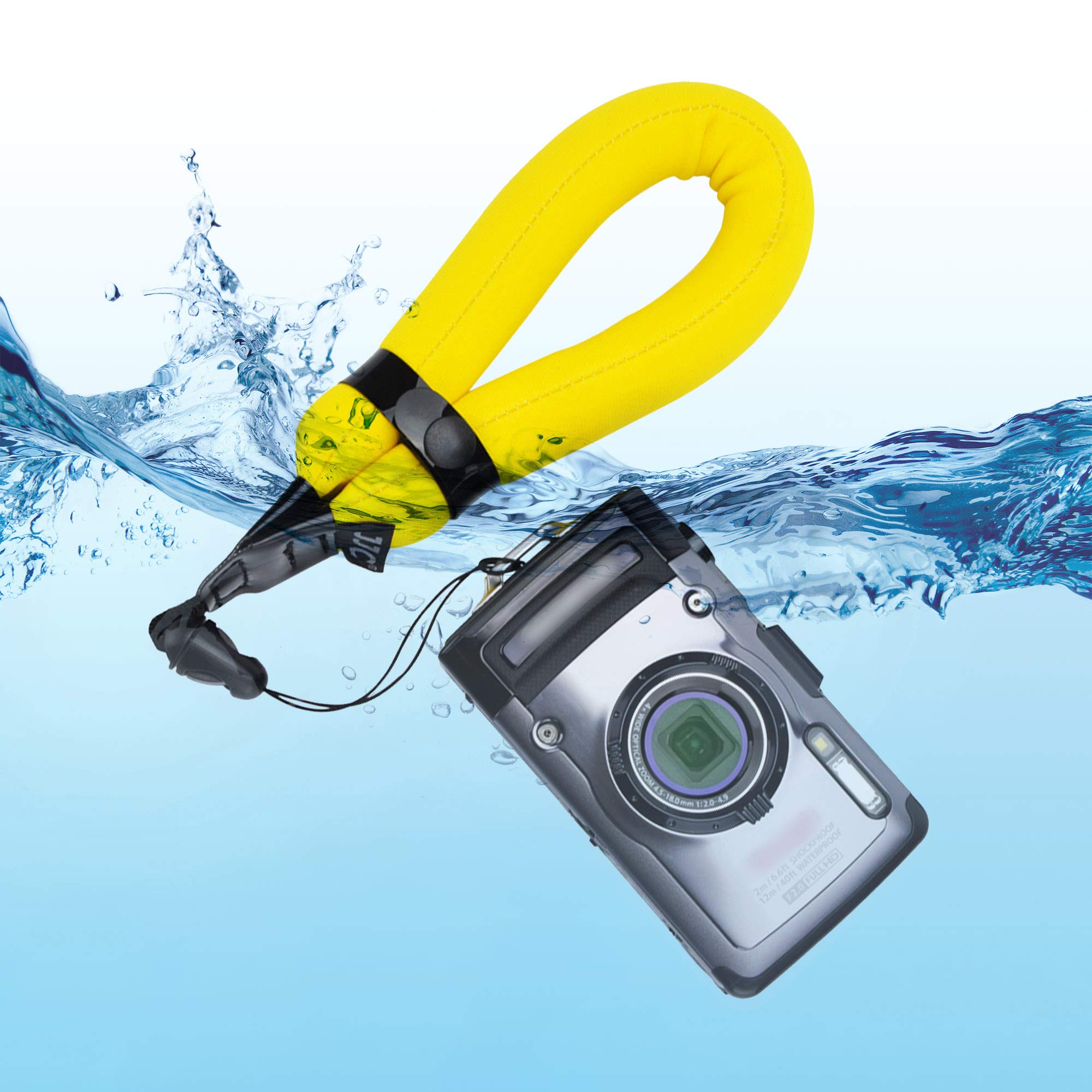 Image secondaire de JJC Dragonne Flottante Jaune pour Appareils Photo Étanches