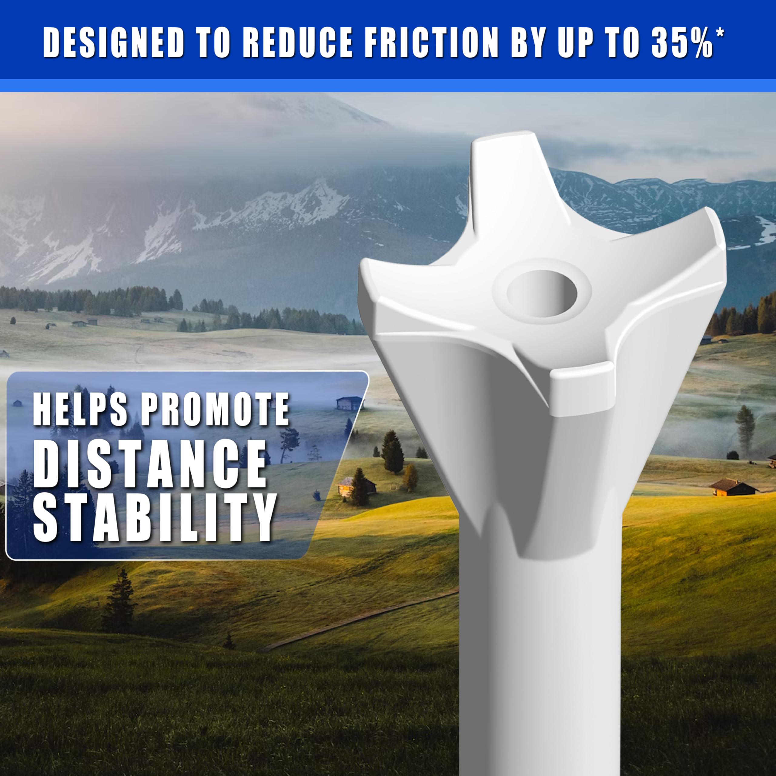 Pro Golf Tees 170 Stück – 4 Zinken reduzieren seitlichen Spin & geringe Reibung, 3 Größen (9,6 cm / 6,9 cm / 3,8 cm) Kunststoff-Golf-Tees für Fahrer/Eisen