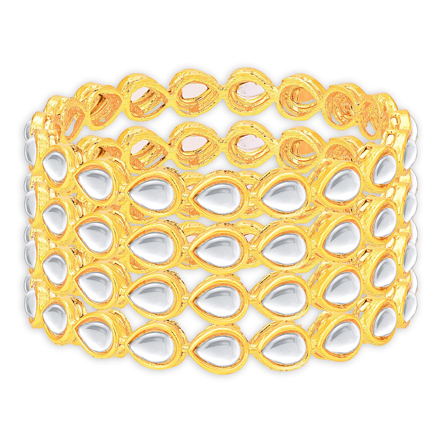 See full amazon price history chart for Sukkhi charismatic Gold Plated Kundan Bangle Set For Women (Set of 4) (B102409_2.8) Sukkhi charismatic Gold Plated Kundan Bangle Set For Women (Set of 4) (B102409_2.8) (B0B4WYT899) Amazon Price History, Amazon Price Tracker