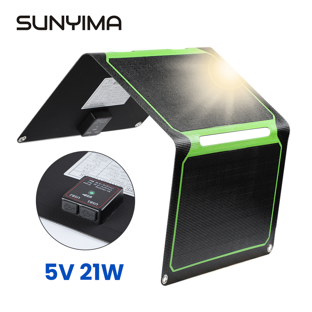 Amazon.com : SUNYIMA Portable Solar Panels, 21W Monocrystalline