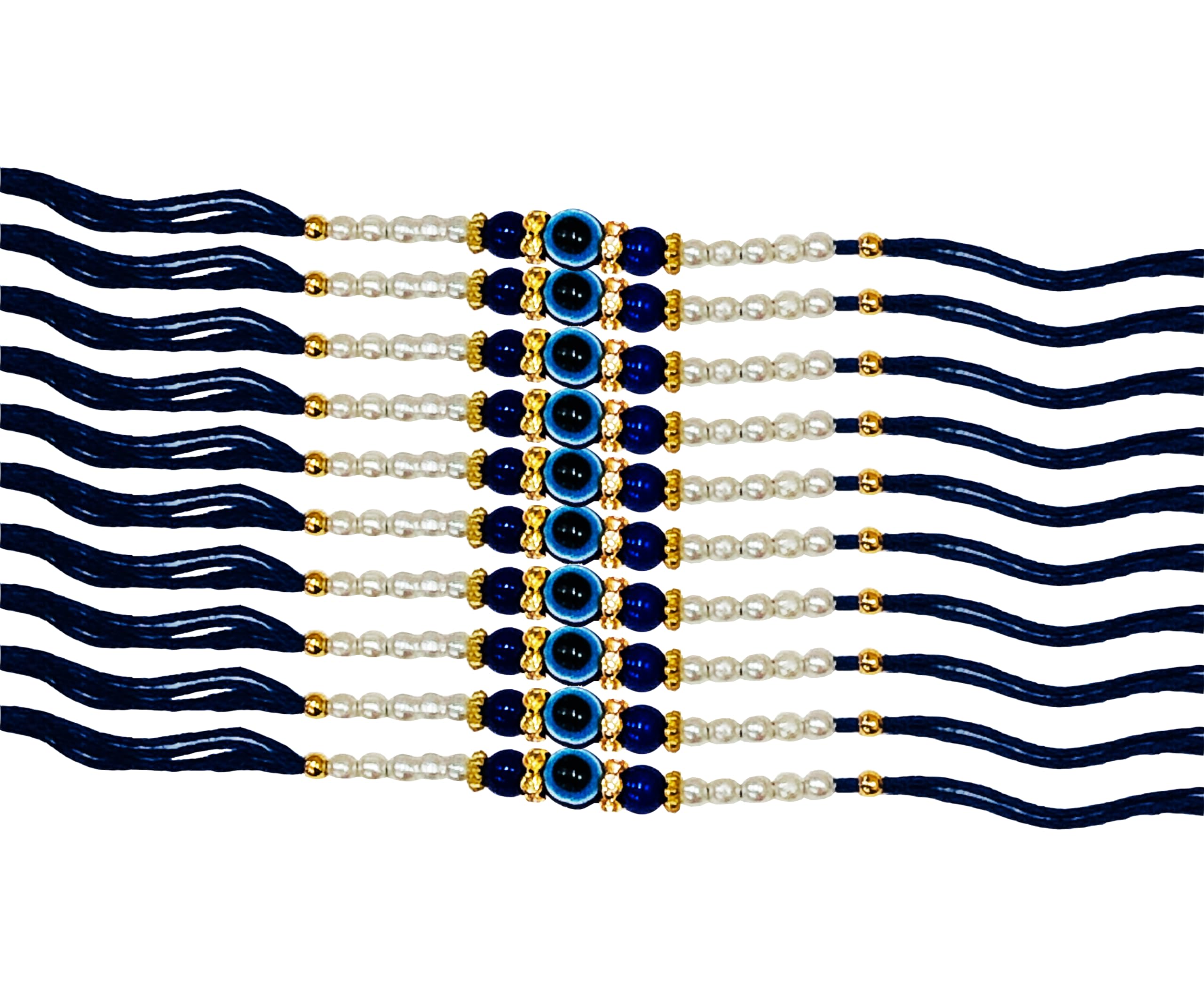SHOPMEFAST Evil Eye Dora Rakhi for Brother, Blue Color, Rakhi Bracelet with Pearls (Pack Of10) (B0D7SG5ZXD) Amazon Price History, Amazon Price Tracker