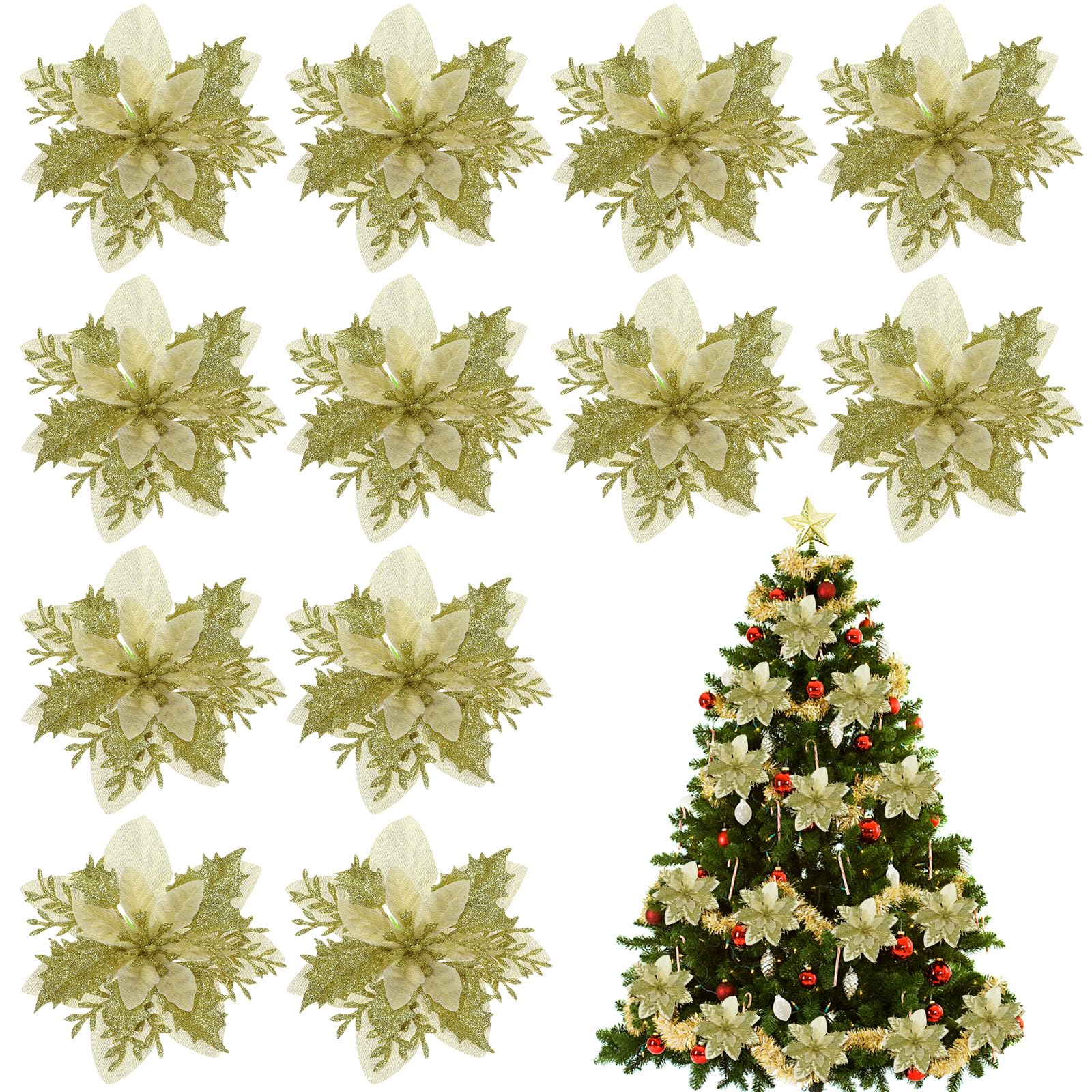 Amazon.co.jp: BESTOYARD クリスマスツリー オーナメント 造花 飾り