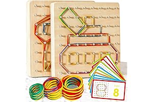 2-Pack Wooden Geoboard by Panda Brothers: Ignite Math and Creativity