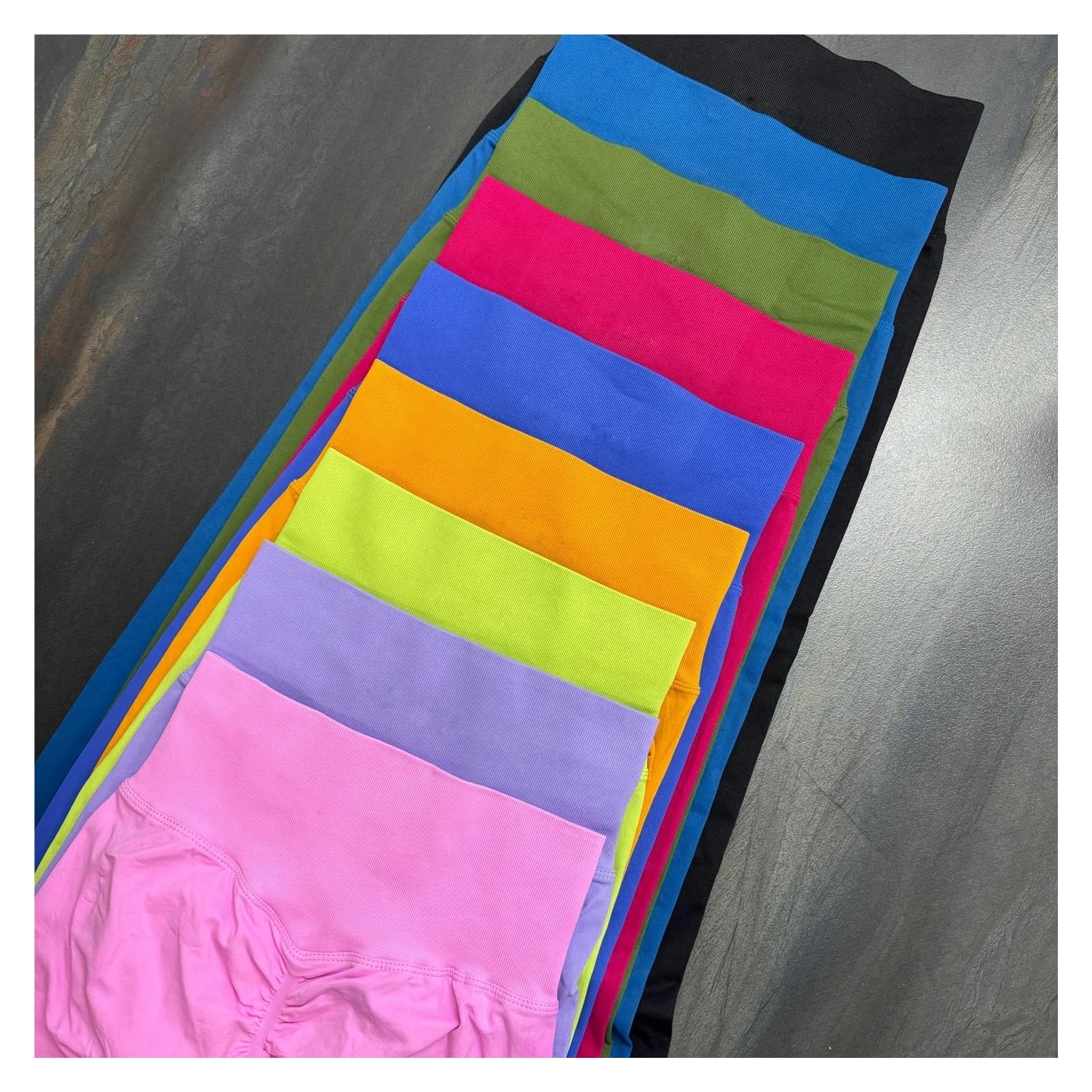 Leggings Donna Vita Yoga Legging Senza Cuciture Scrunch Bum Leggings da Palestra Allenamento Calzamaglia Sportiva Pantaloni Elasticizzati(Green,S)