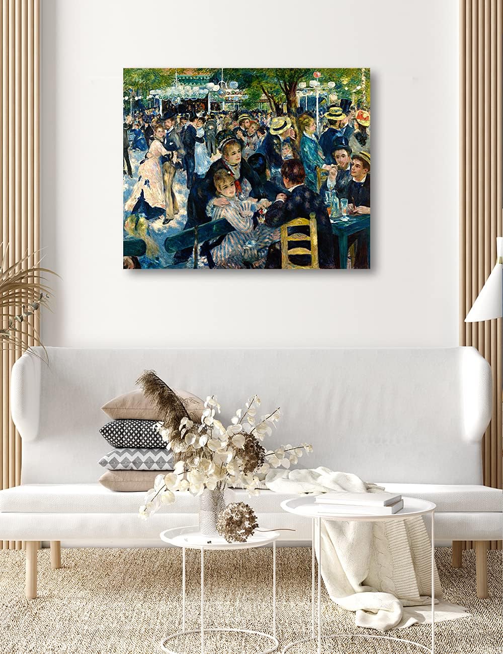 DECORARTS - Bal du Moulin de la Galette, Pierre -Auguste Renoir Art Reproduction. Giclee Canvas Prints Wall Art for Home Decor 30x24 x1.5