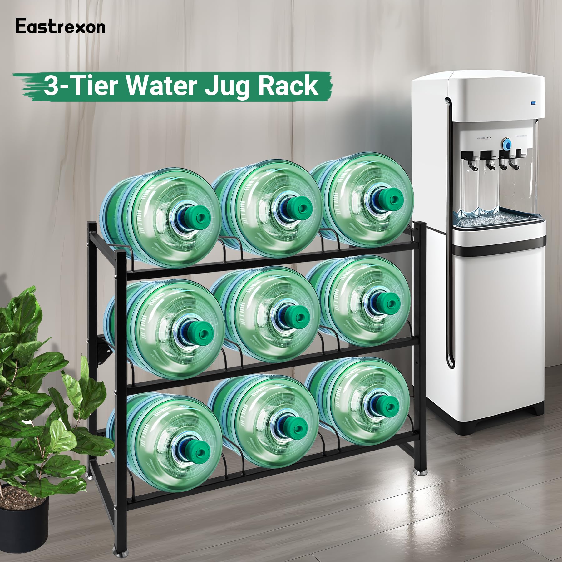 Snapklik.com : 5 Gallon Water Jug Holder, 3-Tier Water Jug Rack Heavy ...