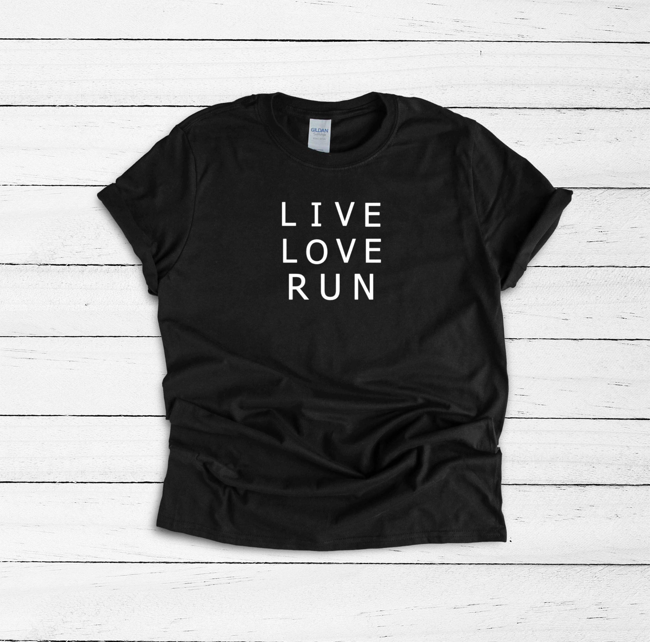 Running T-shirt, Live Love Run, Unisex Organic Cotton