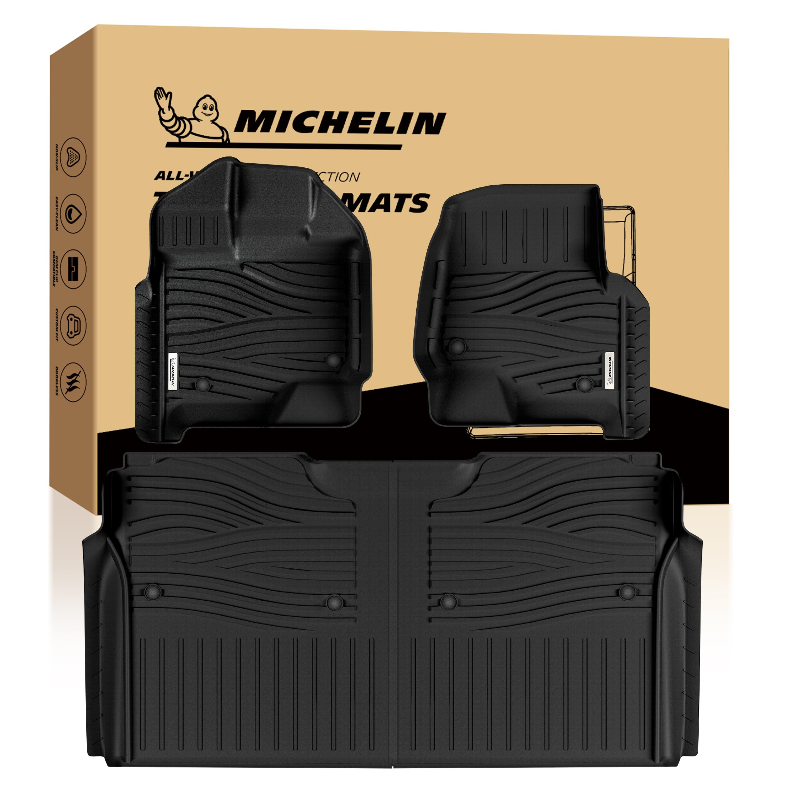 Michelin Vehicle Mats for 2015-2026 Ford F150/2022-2026 Lightning Crew Cab