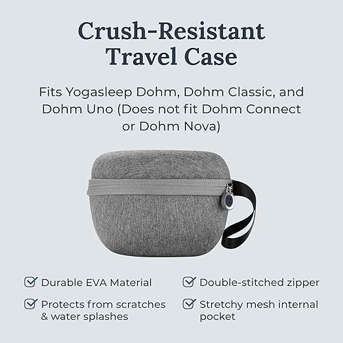 Miniatura 6 de Yogasleep Dohm Uno - Máquina de sonido de ruido blanco y estuche de viaje, ventilador real en el interior para sin bucle, máquina de sonido para
