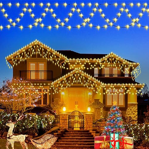 Luces de Navidad para decoración al aire libre 380 LED de 34 pies luces de Navidad para interiores con 8 modos y enchufe extensible para techo disponible en Yaxa Colombia