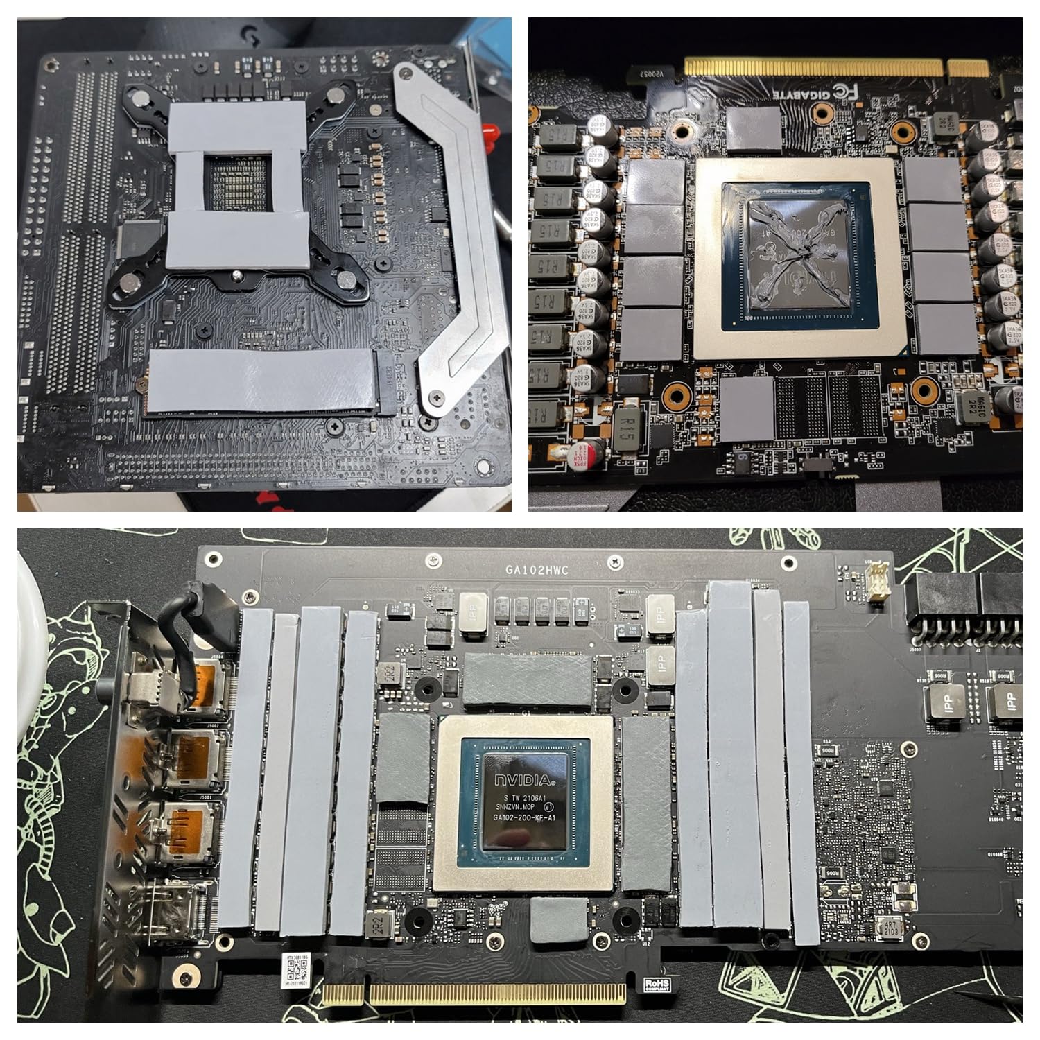 Thermal Pad 3080 Fe Dimensions GPU RAM Copper Heat Sink For