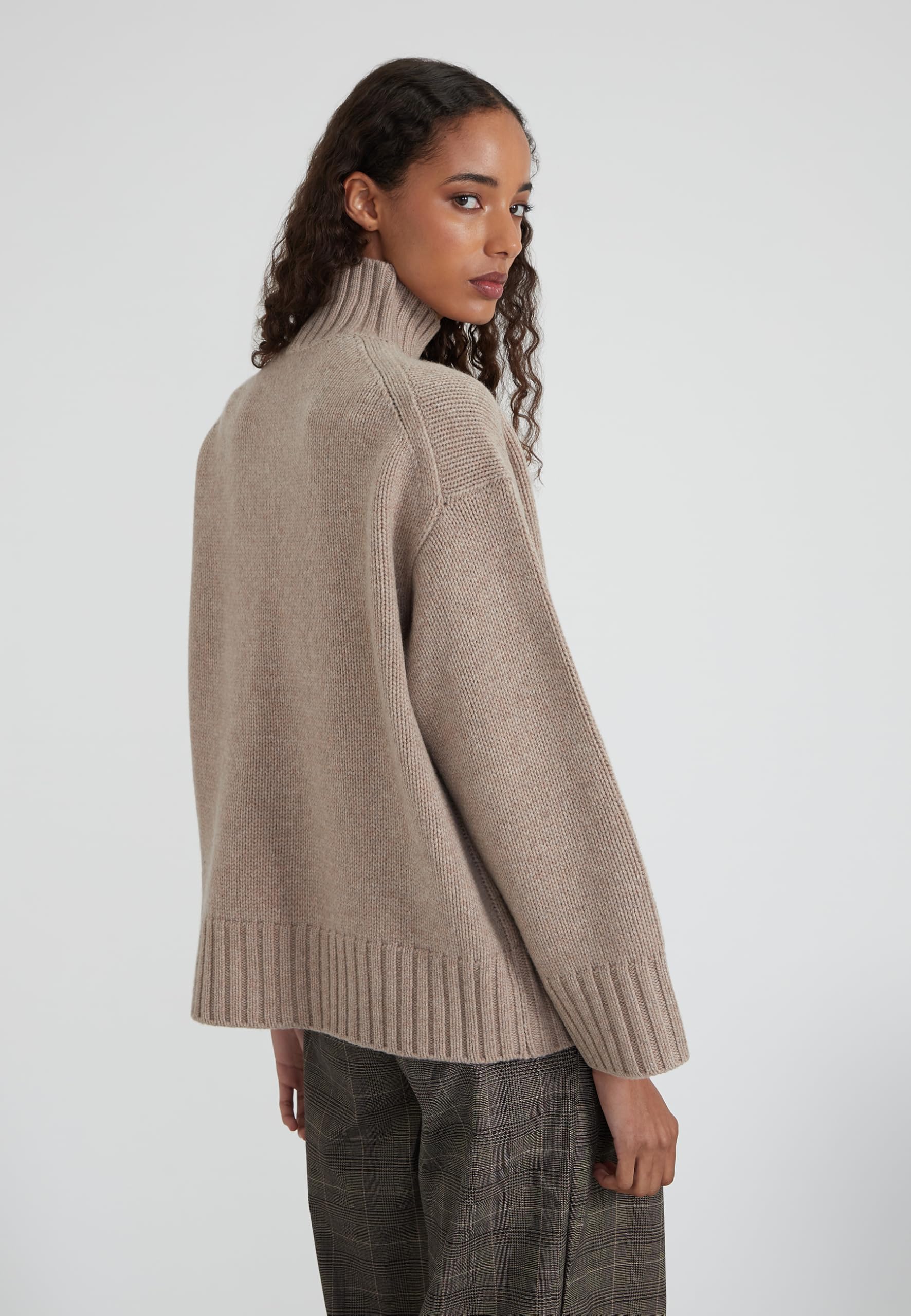 Style & Republic Maglione da donna oversize in 90% lana merino, 10% cashmere, morbido maglione boxy | caldo ed elegante per autunno e inverno