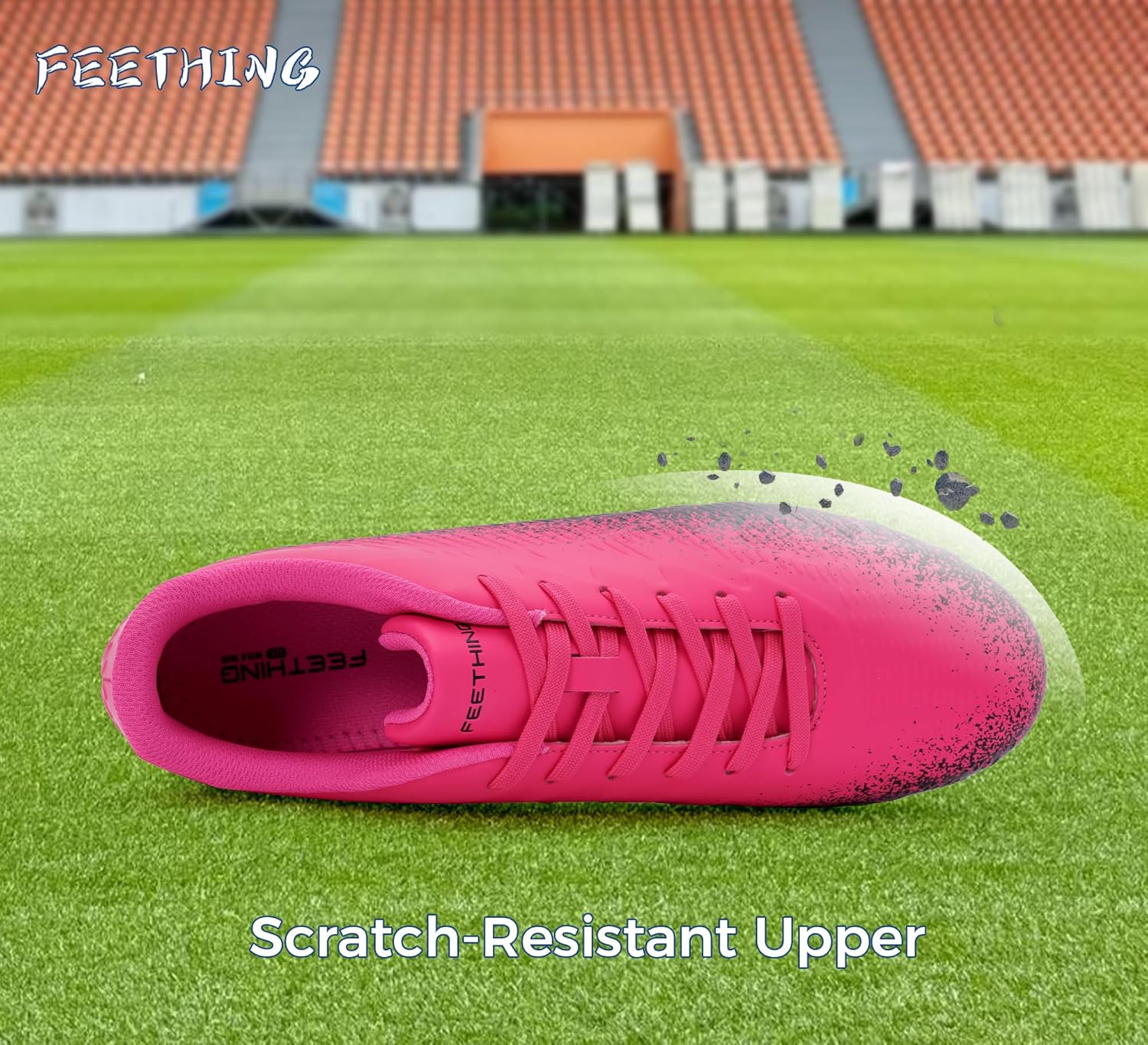 Unsix Adult Soccer Cleats for Men Women Lightweight Breathable Football Shoes with FG Studs Enhanced Traction for Firm Ground - Image 4