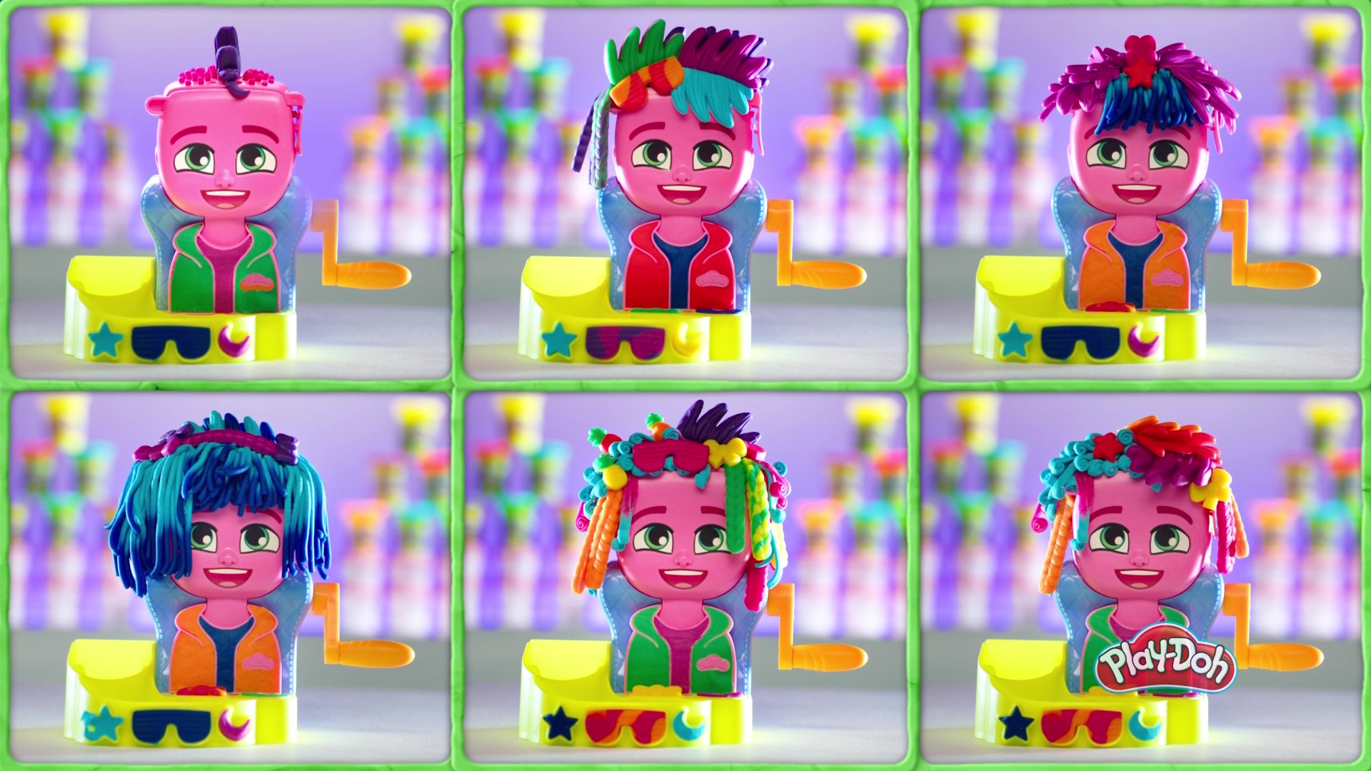 Amazon.com: Play-Doh Hair Stylin' Salon Playset with 6 Cans