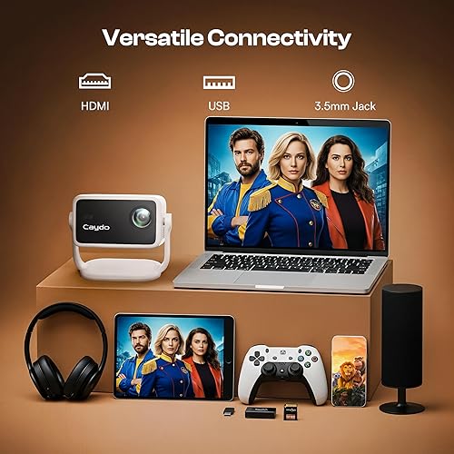 Miniatura 7 de Caydo Proyector de arte P3 con aplicación de dibujo exclusiva para artistas, enfoque automático portátil y proyector Keystone Native 1080P para