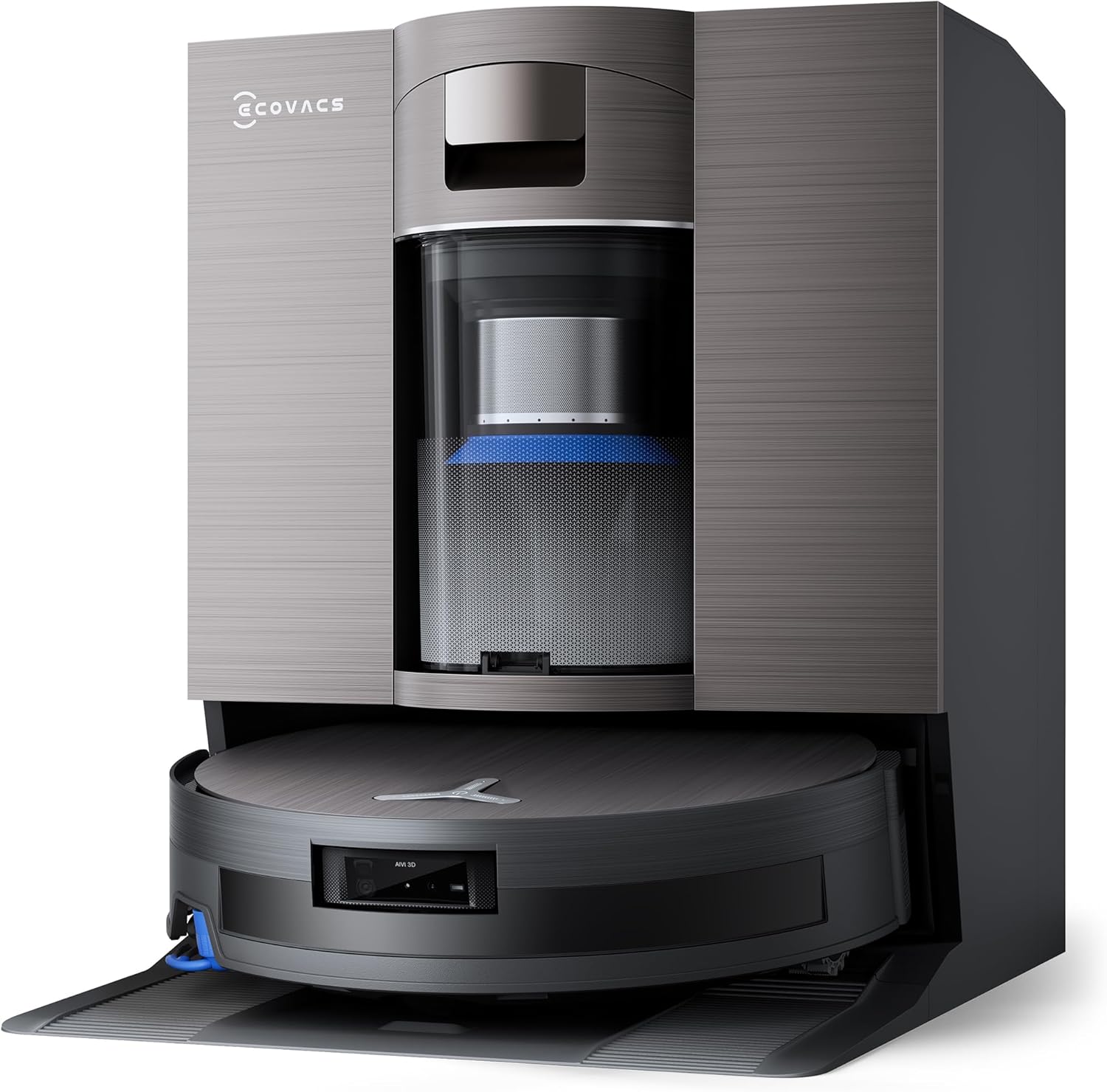 ECOVACS X11 OMNICYCLONE Robot Aspirapolvere Lavapavimenti BLAST e 19.500 Pa Boost di Potenza Ultrarapido OZMO ROLLER 2.0 Altezza Massima di Salita di 4 cm Rullo Esteso Svuotamento Automatico