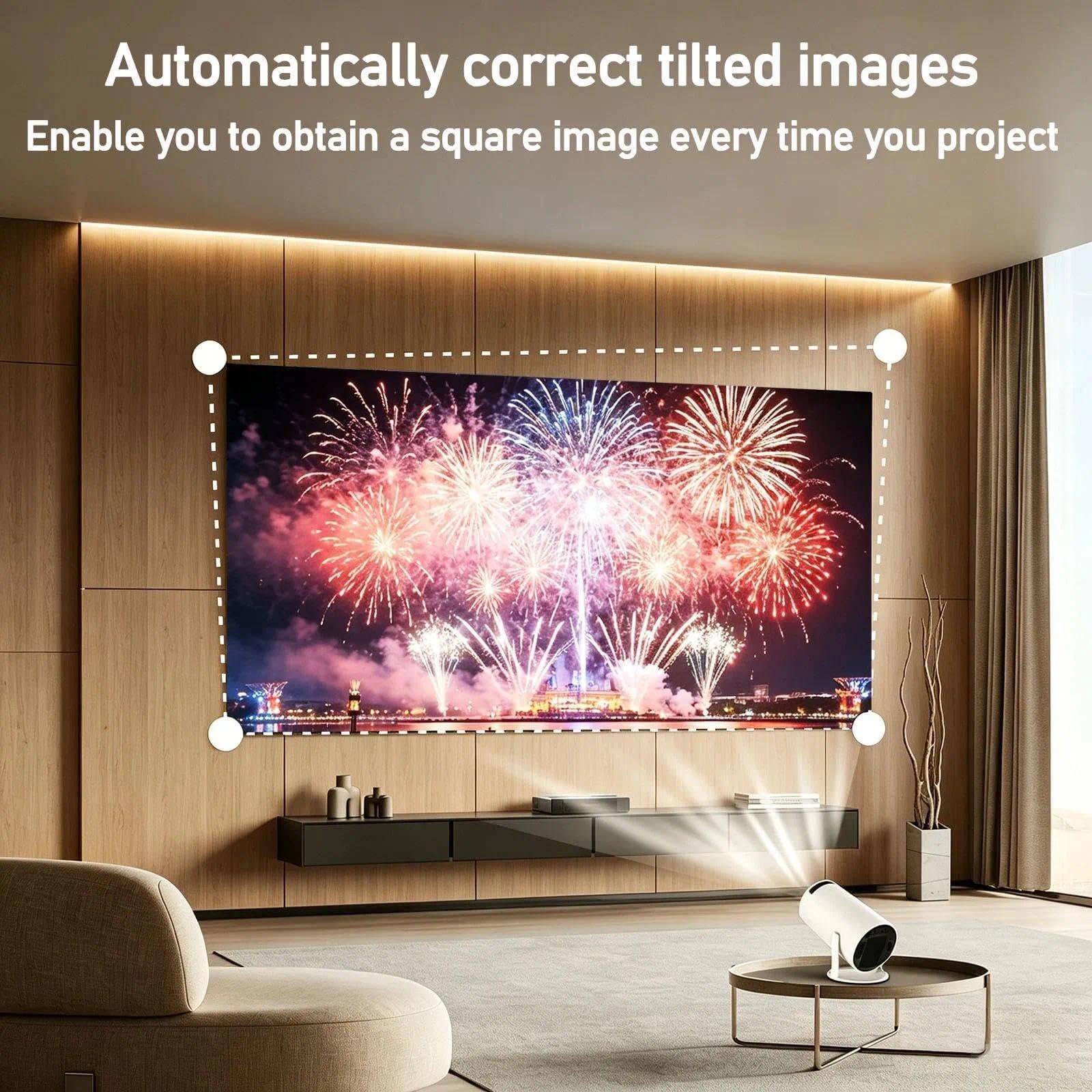 Cinemaster Pro - 4k Smart Projector,5g+2.4g Ad Altissima Velocità, Mini Proiettore Portatile Rotazione A 180°,Schermo Da 130" Aggiornato All'Hy300pro Con Wi-Fi E Bluetooth,Lapto Auto Keystone