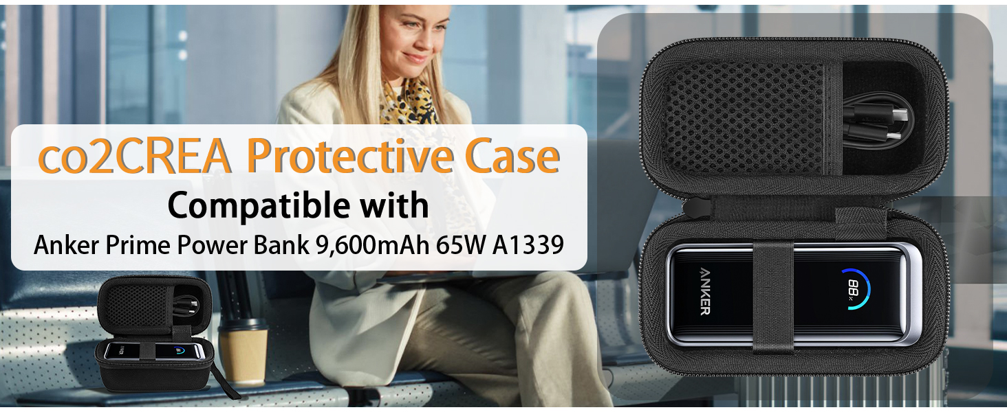 Amazon.com: co2CREA Hard Case for Anker Prime 9600mAh Battery Pack