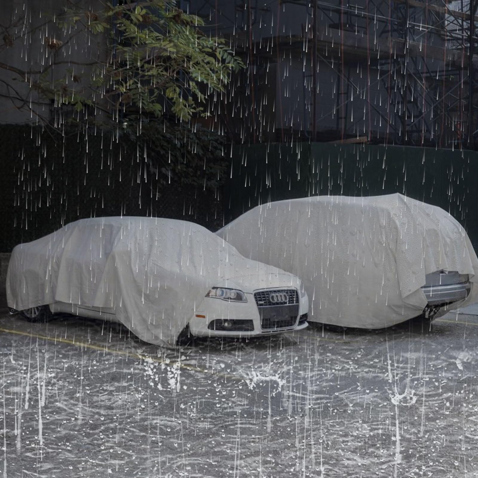 MINGPINHUIUS Lona impermeable con ojales, lona blanca de polietileno de 180 g/m², resistente a los rayos UV, a la intemperie, resistente a los desgarros, para muebles de jardín, piscina, coche, barco