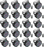 Vista 1 de U`King - Luces de escenario de 36 RGB LED par, luces de escenario DJ, iluminación de escenario para interiores para Navidad, Halloween, música