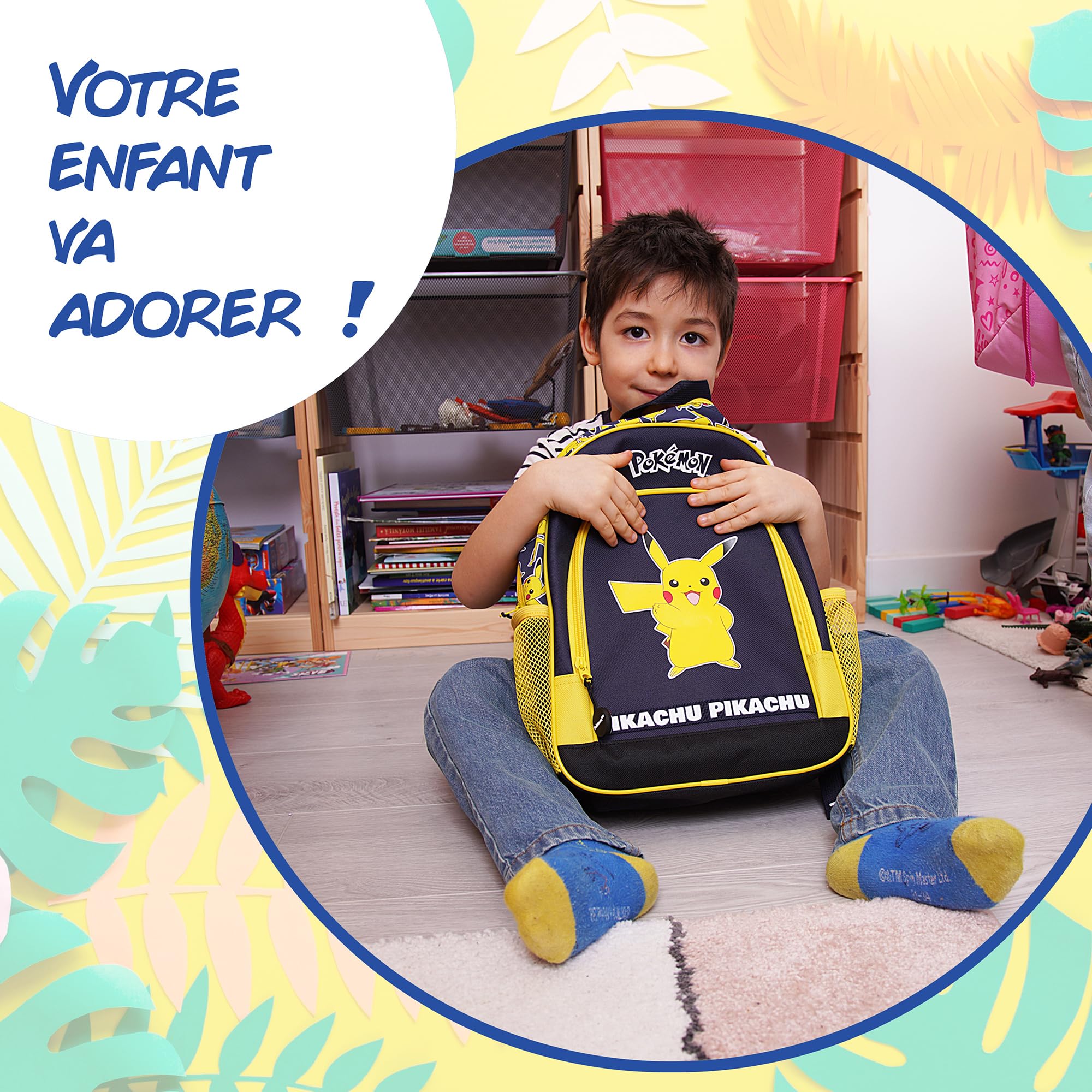 Pokémon Sac à Dos Pikachu Officiel Enfant – Cartable École Maternelle et Primaire, Sac Scolaire Léger avec Bretelles Réglables, Poches Latérales et Fond Renforcé – 36 cm