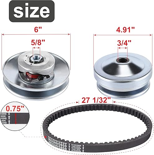 Miniatura 15 de Reemplazo del embrague del conductor del convertidor de par Go Kart serie 30 para Comet Manco 3/4 "Diámetro máximo de torque/Go Kart 219552,5957