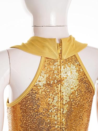 Miniatura 5 de JEATHA Mameluco de discoteca hippie de los años 70 con lentejuelas brillantes y brillantes para niñas