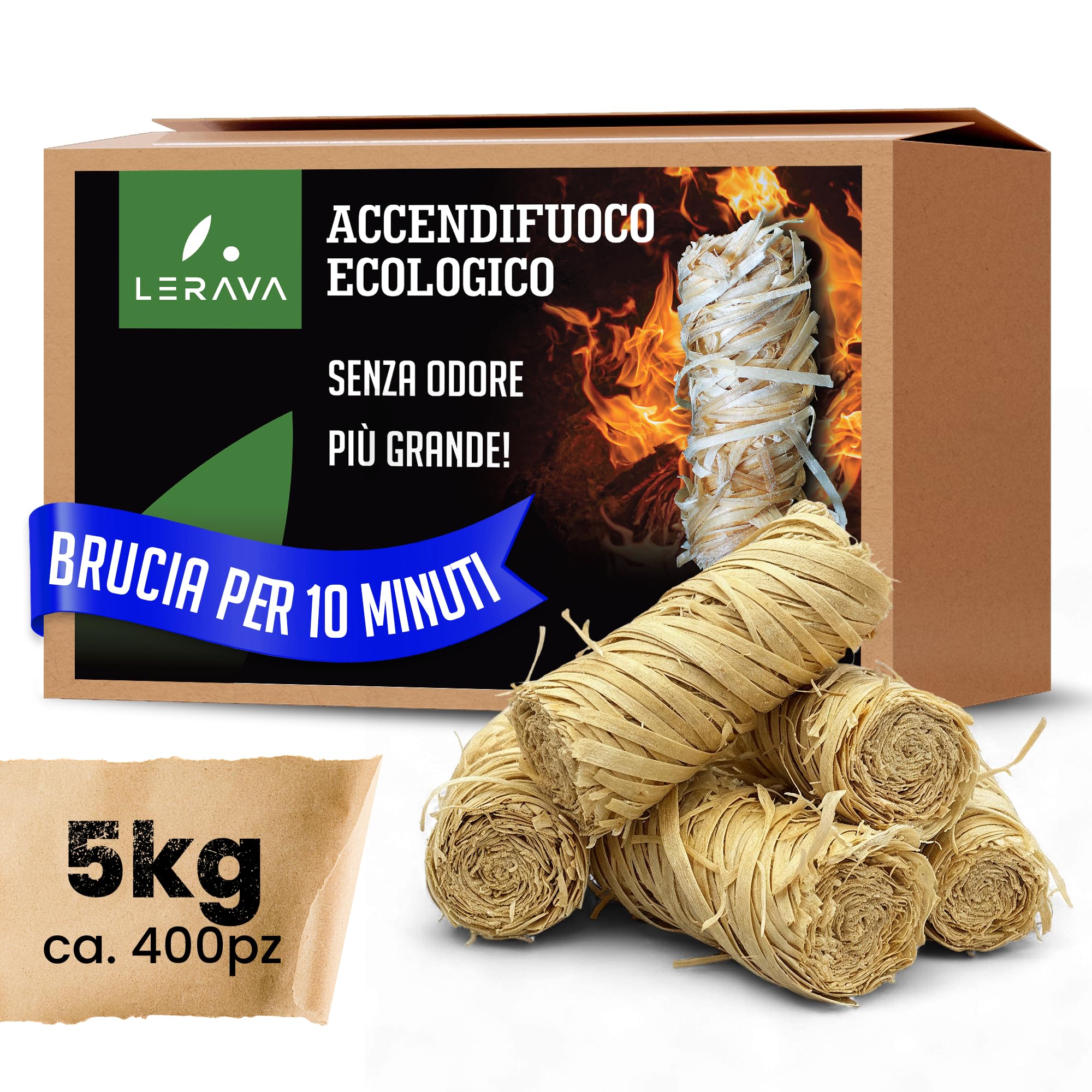 Accendino Per Caminetto RaiffeisenWaren, Accendifuoco, Palle Di Fuoco 4 Kg Accendino Ecologico Realizzato Con Prodotti Naturali Cera Legno Naturale Tempo Di Combustione Ca 10 Min 85408405