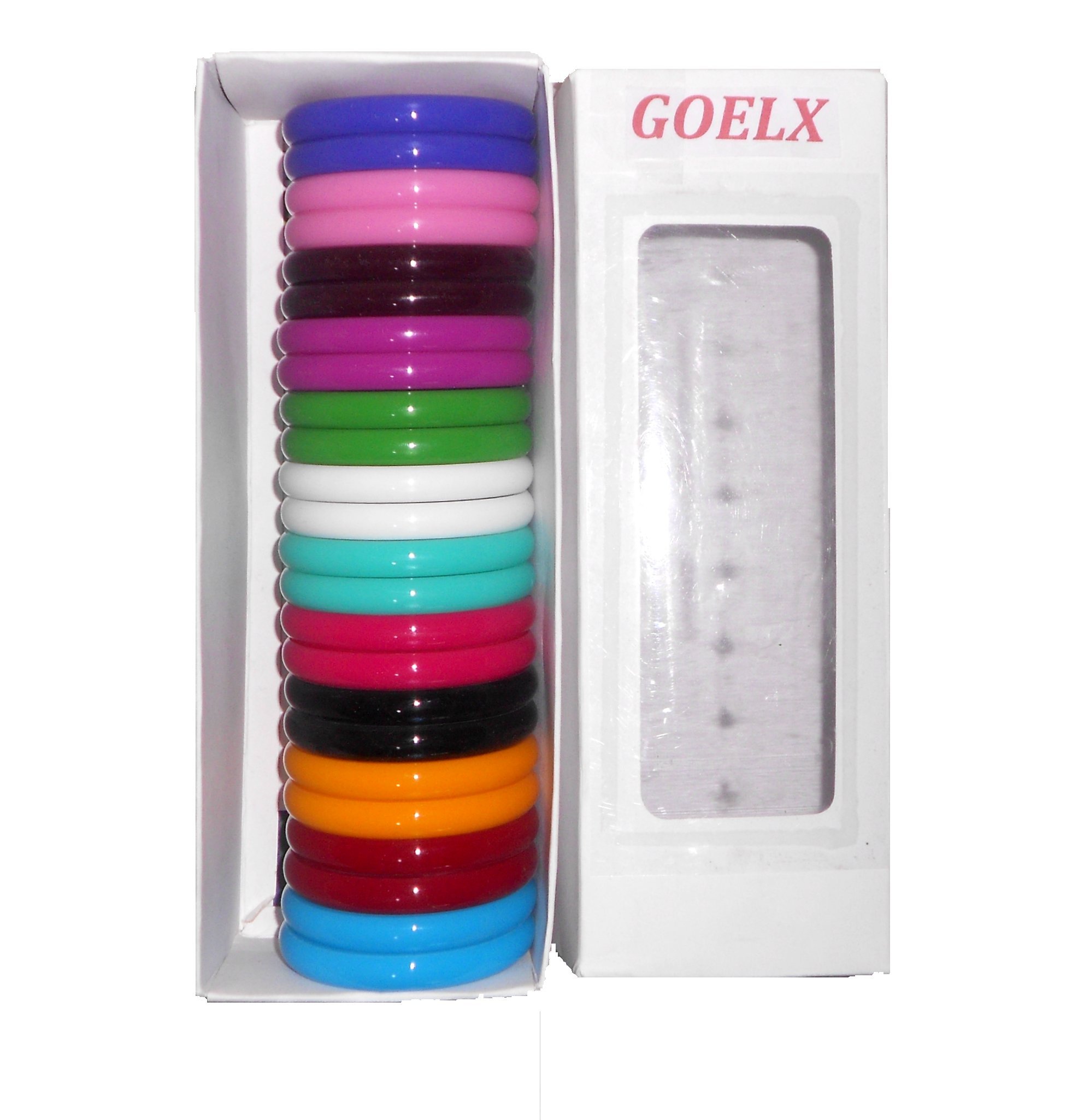 GOELX Plastic 10mm thick bangles full box set of 24 bangles medium size, size 2.8 (B01N7OK7SV) Amazon Price History, Amazon Price Tracker