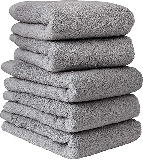 hiorie(ヒオリエ) フェイスタオル 日本製 ホテルスタイルタオル 5枚セット ウォームグレー 無地 瞬間吸水 フェイス タオル セット 耐久性 綿100% 【選べる18色】 泉州タオル