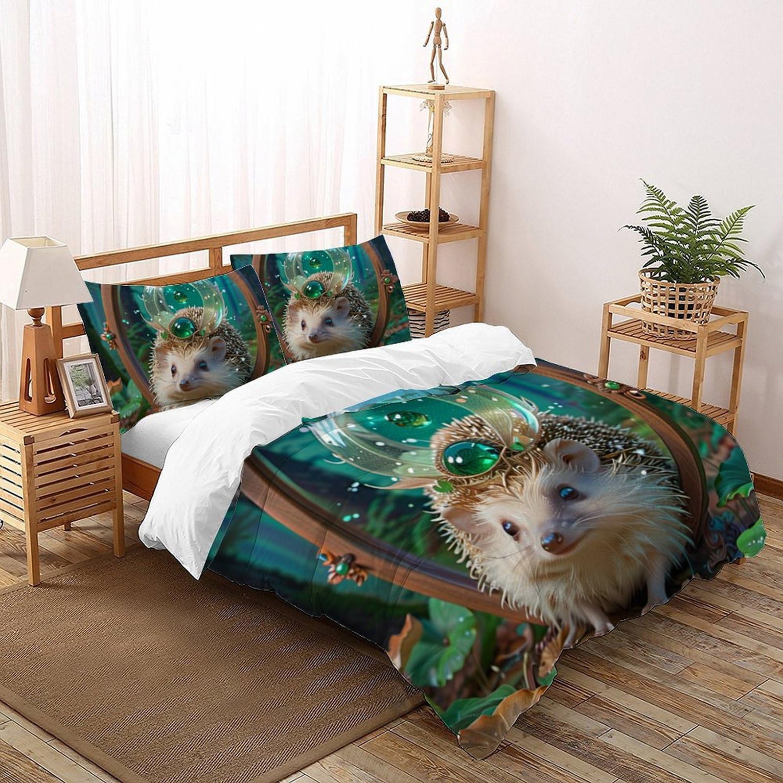 Housse de couette facile d'entretien pour lit enfant 260x220cm anti-glissement à zip