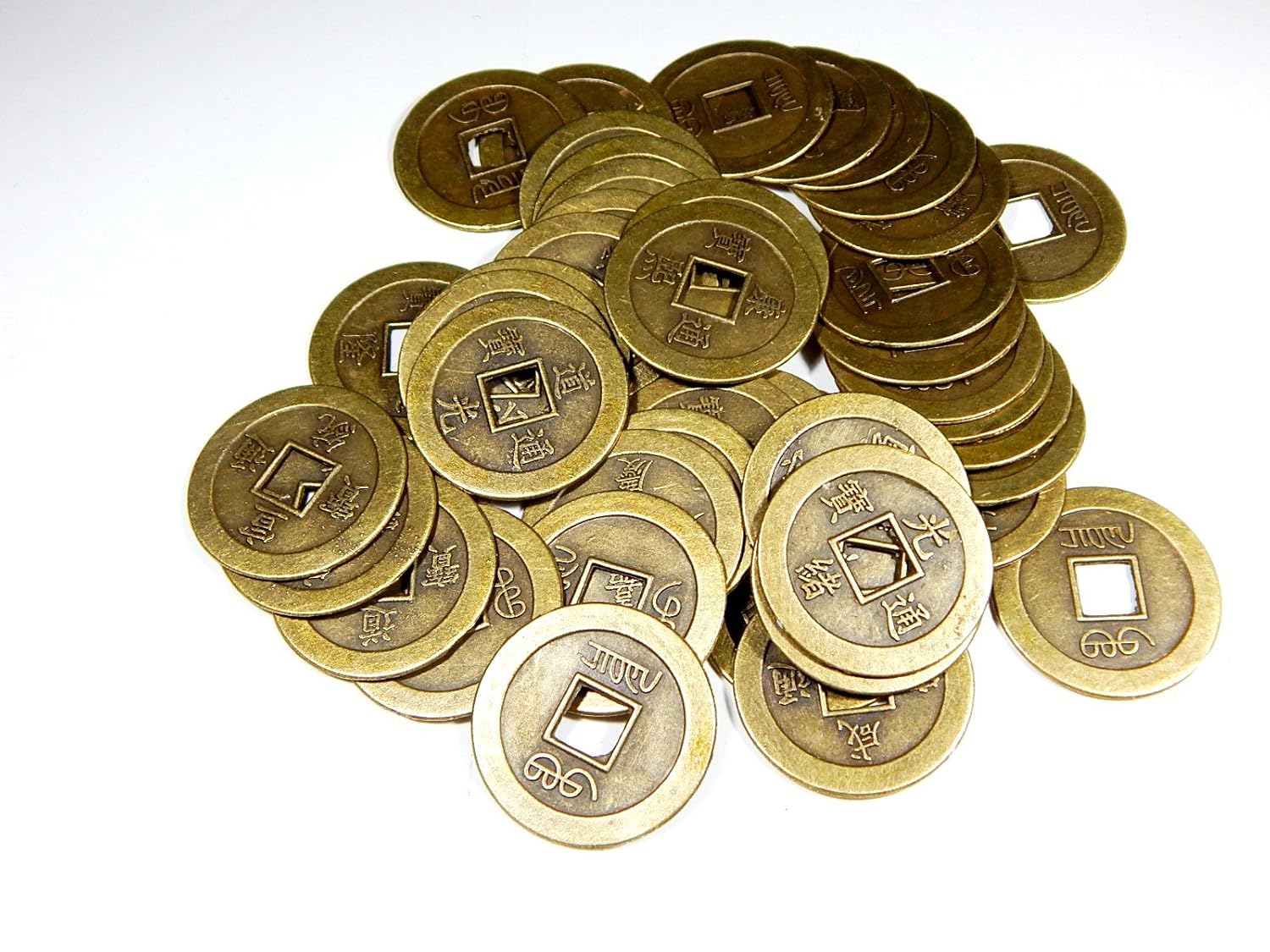 Buy Urancia® Chinese Lucky Antique Brass 1 Inch Coin 50 Pcs Lot for ...
