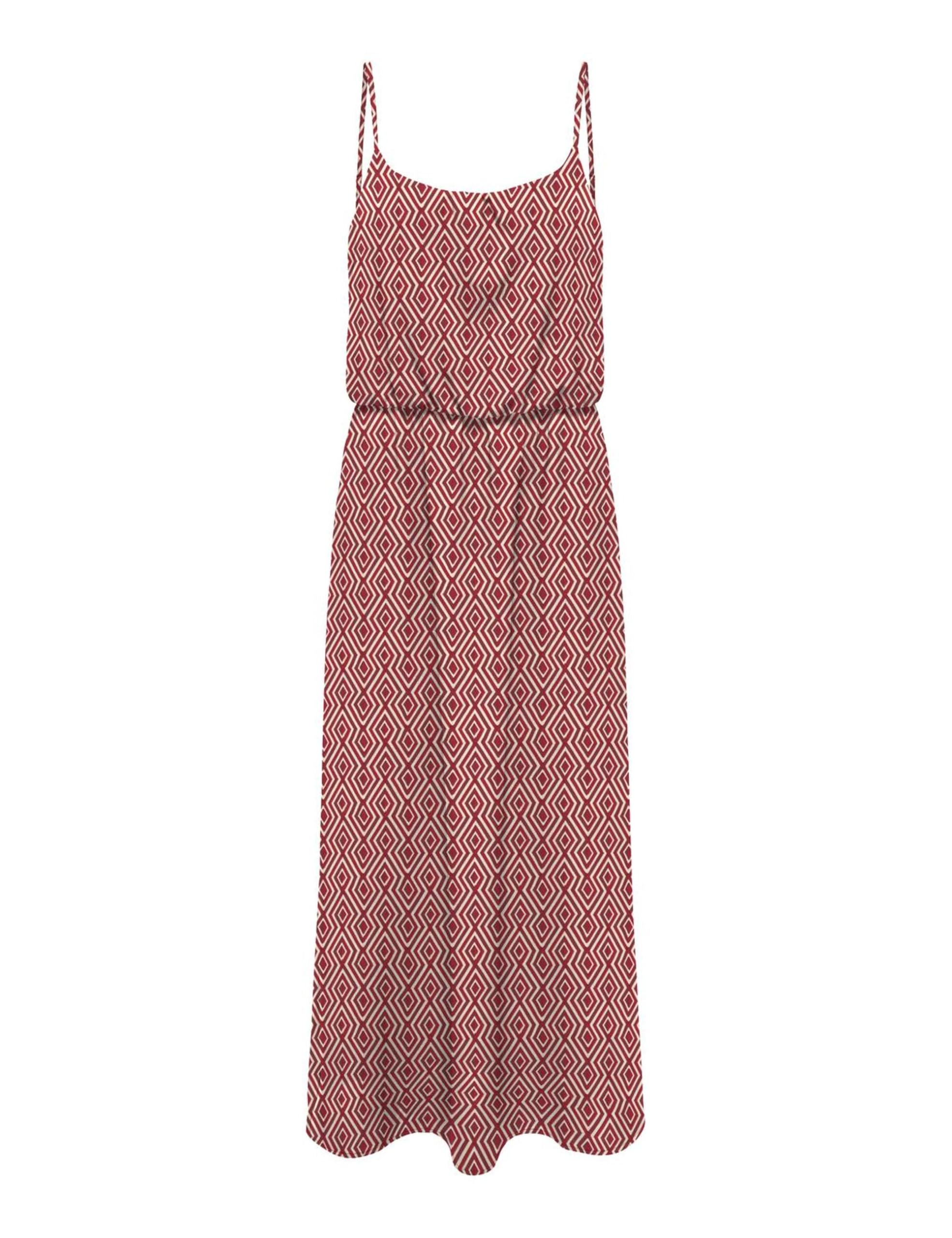 Onlnova Life Vis Strap Maxi Dress AOP, Karanda Red, 10