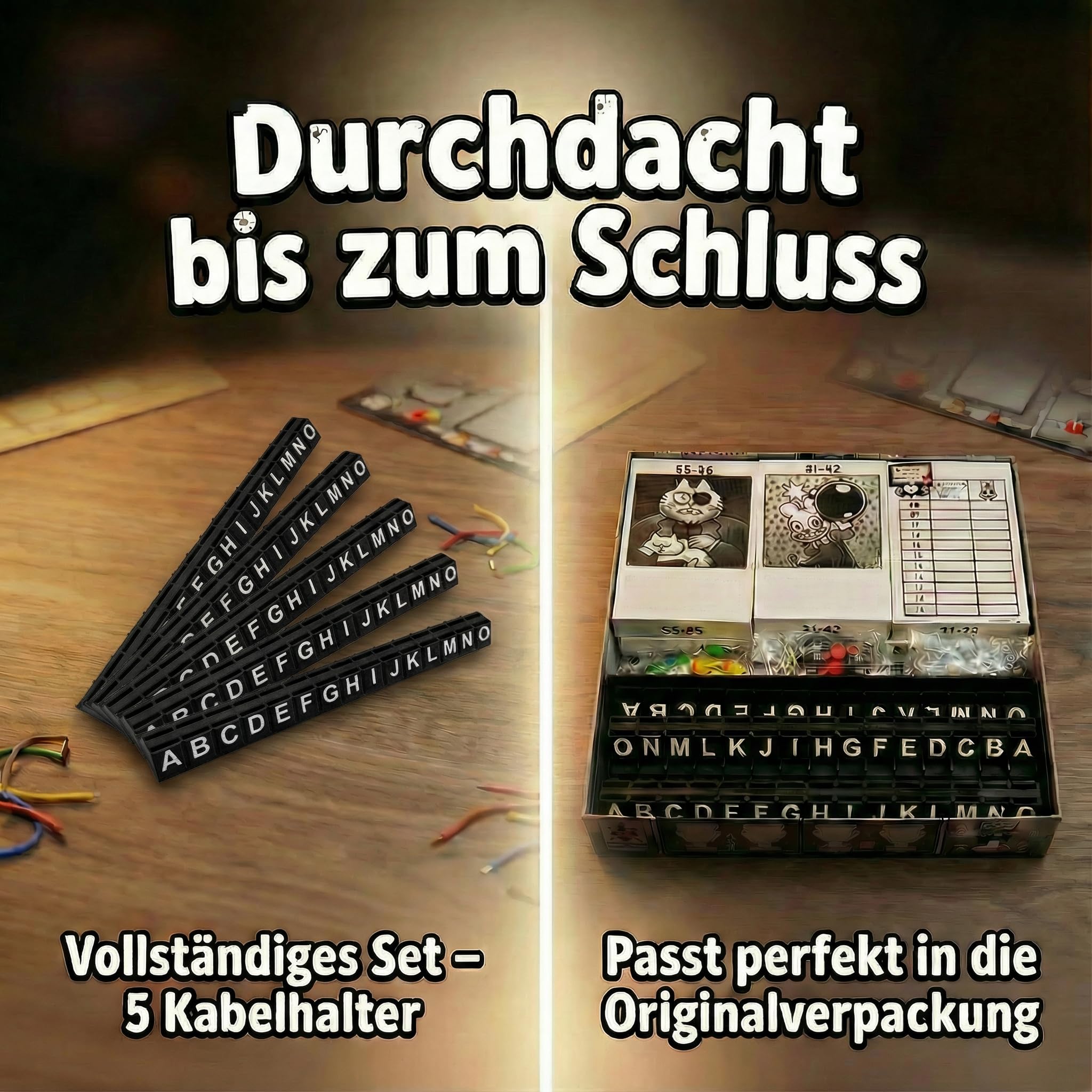 Kabelhalter passend für Bomb Busters – 5 Stück Organizer für Kabelplättchen – Kompatibel mit Spiel des Jahres 2025 - Praktisches Erweiterungs-Upgrade