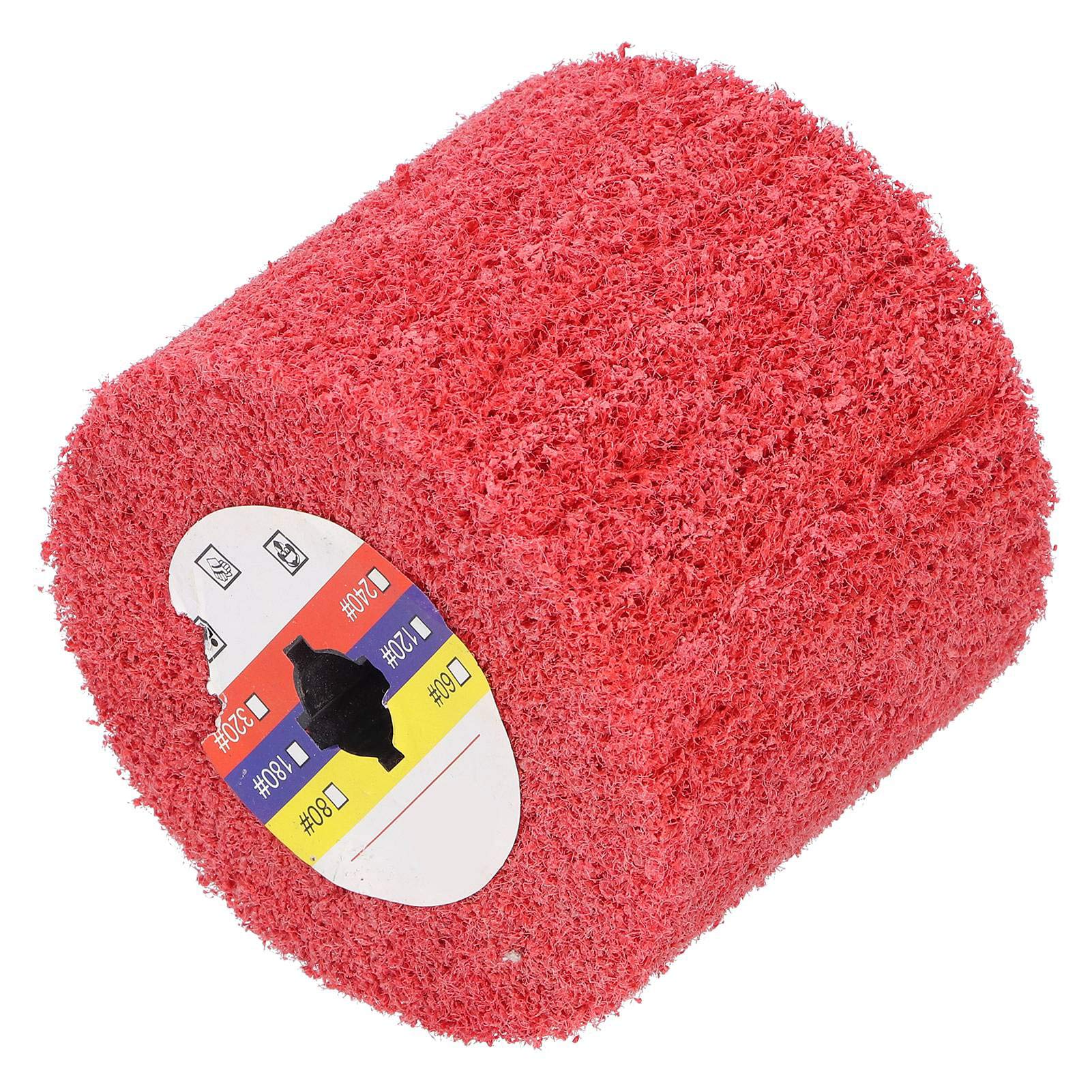 Nylon Polishing Wheel Burnishing Wheel Wire Drawing Wheel High Finish Polishing Machine Accessory Red 120x100mm Stainless Steel Mirror Surface Treatment