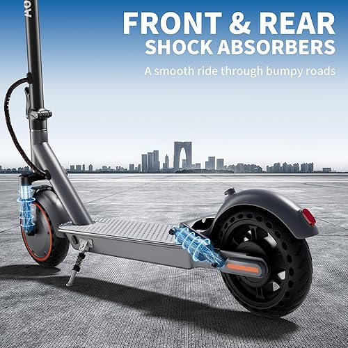 Miniatura 10 de Electric Scooter for Adults, Folding E Scooter with 350W500W Motor 16-22 Mph Top Speed, Max 19-23 Miles Long Range, 8.5''10'' Solid Tires Commuting