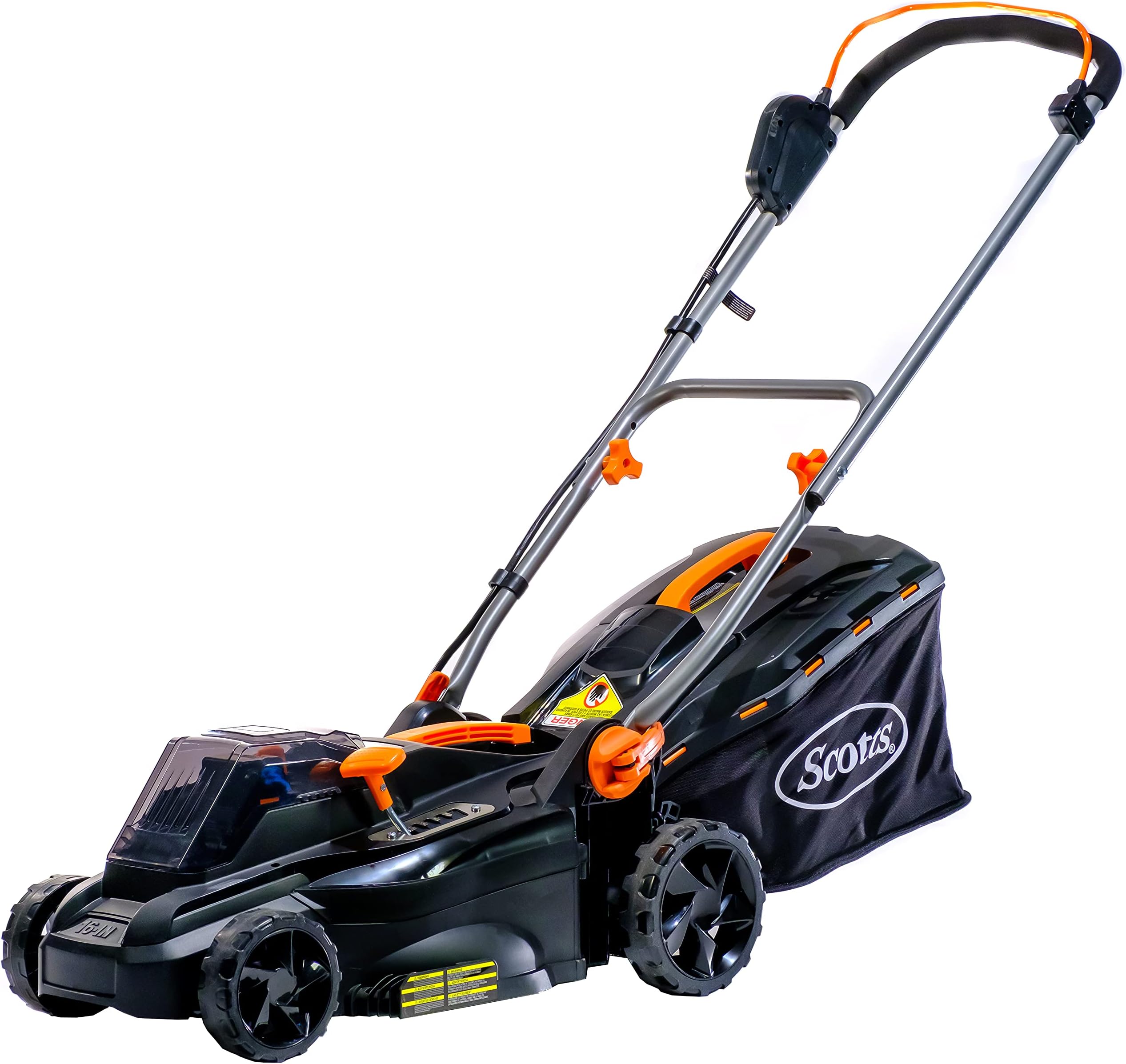 Scotts 62016S 20-Volt 16-Inch Cordless Electric Mower, 5.0Ah Battery & Fast Charger Included