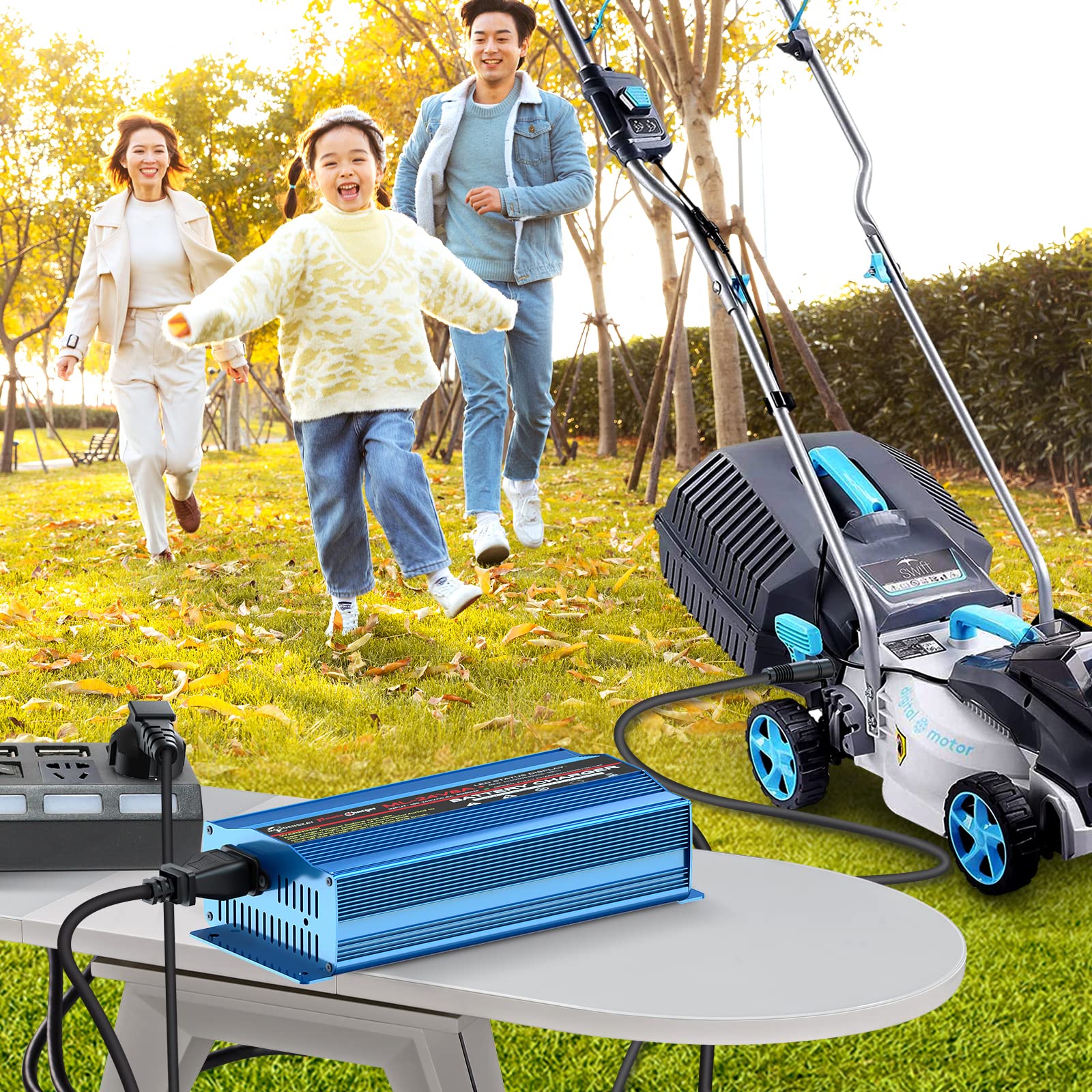 Caricabatterie automatico intelligente da 24 V, 8 Amp, con connettore XLR per scooter, sedia a rotelle, auto, moto, con interruttore