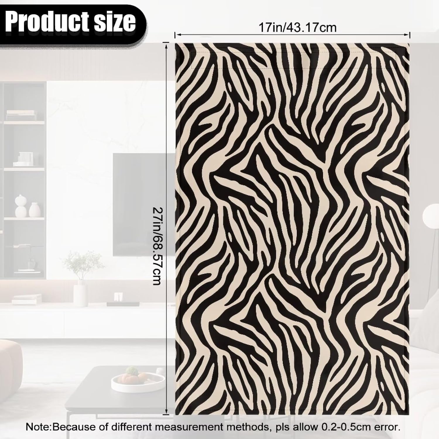 Wanyint Headrest Cover for Recliner Chair, Non-Slip PU Leather Recliner Headrest Protector Furniture Slipcover Home Decor for Sofa/Couch/Loveseat, 17x27 Inch, Zebra Print Beige, 3 Pieces
