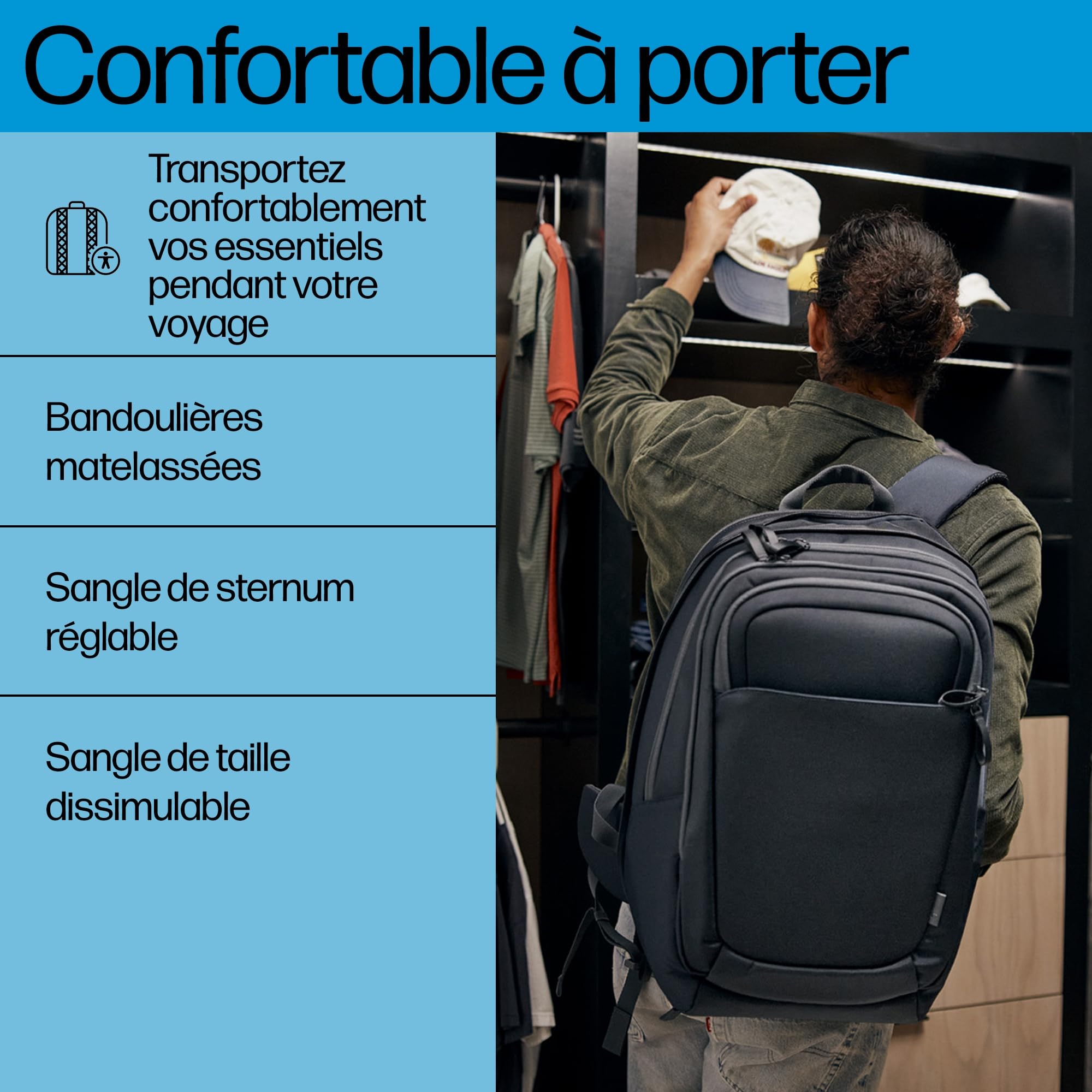 HP Travel Plus 30L, Sac à Dos pour Ordinateur 17"